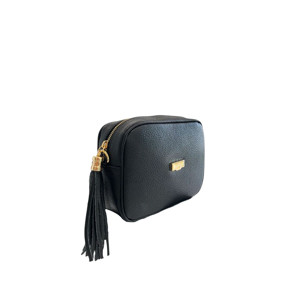 Black Cowhide Crossbody Bag