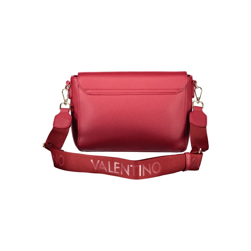 Rosso Poliuretano Donna Bag With Adjustable And Removable Strap