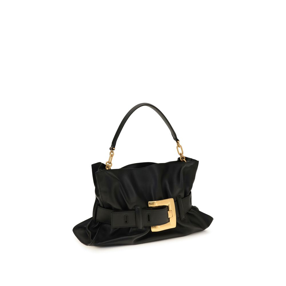 Black Calf Leather Bos Taurus Shoulder Bag