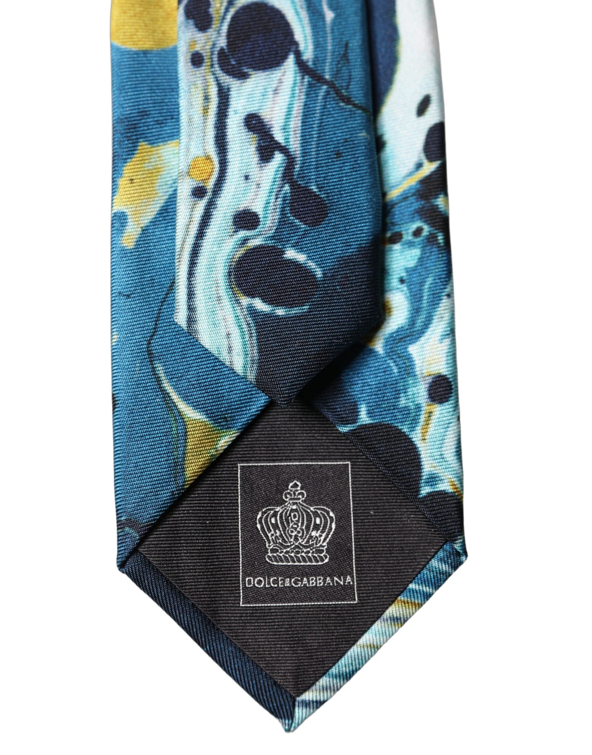 Multicolor Abstract Silk Adjustable Men Tied Necktie Tie