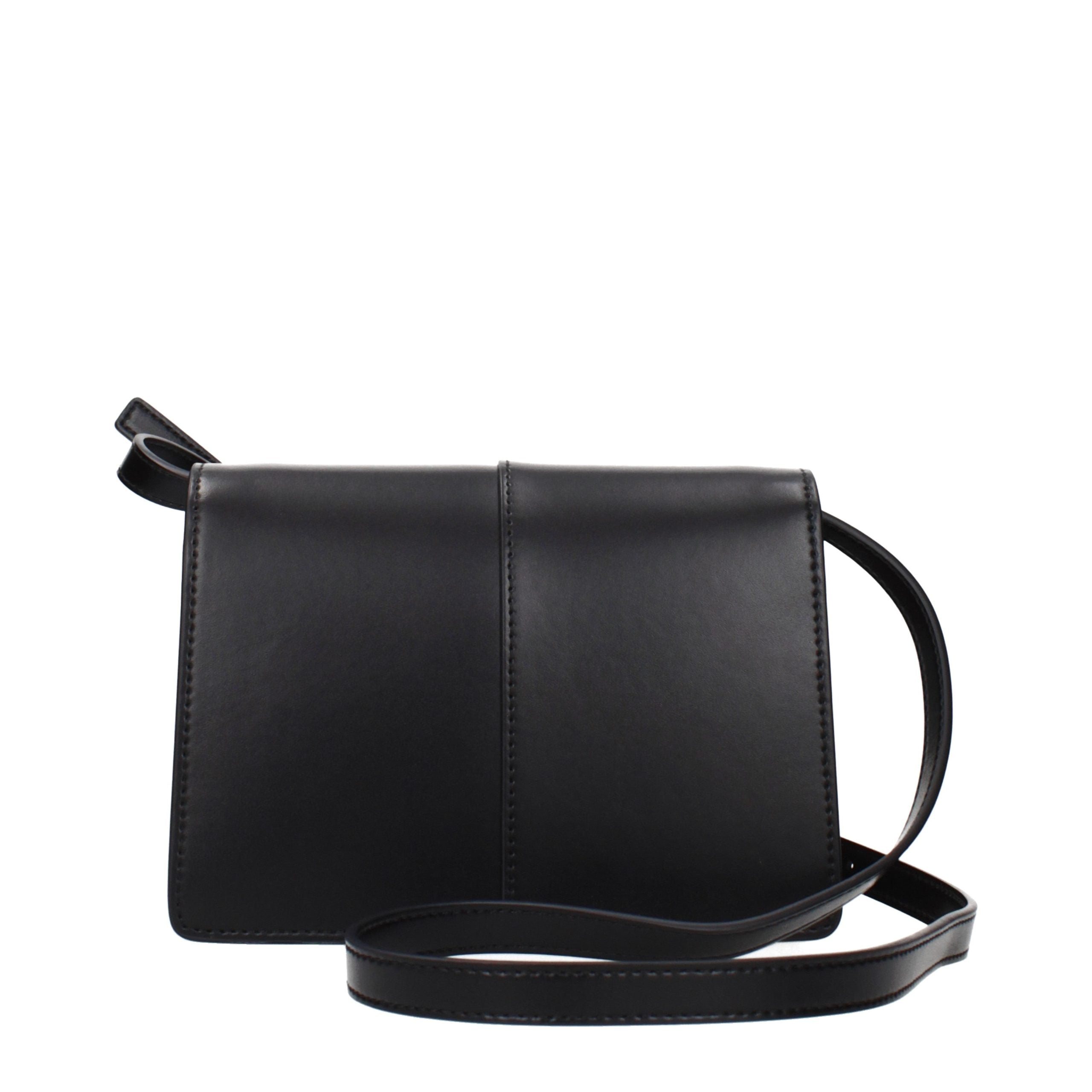 Black Polyethylene Crossbody Bag
