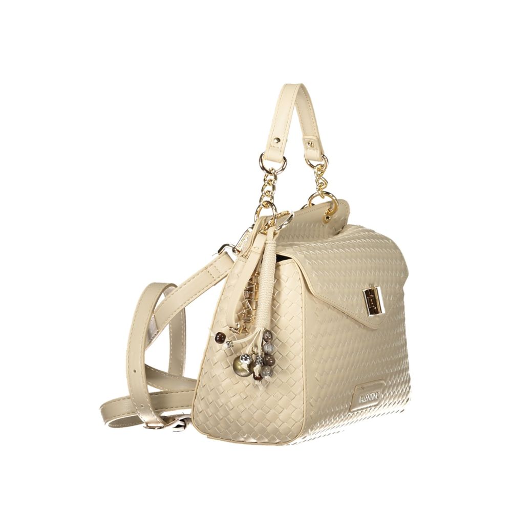 Beige Polyurethane Women's Bag