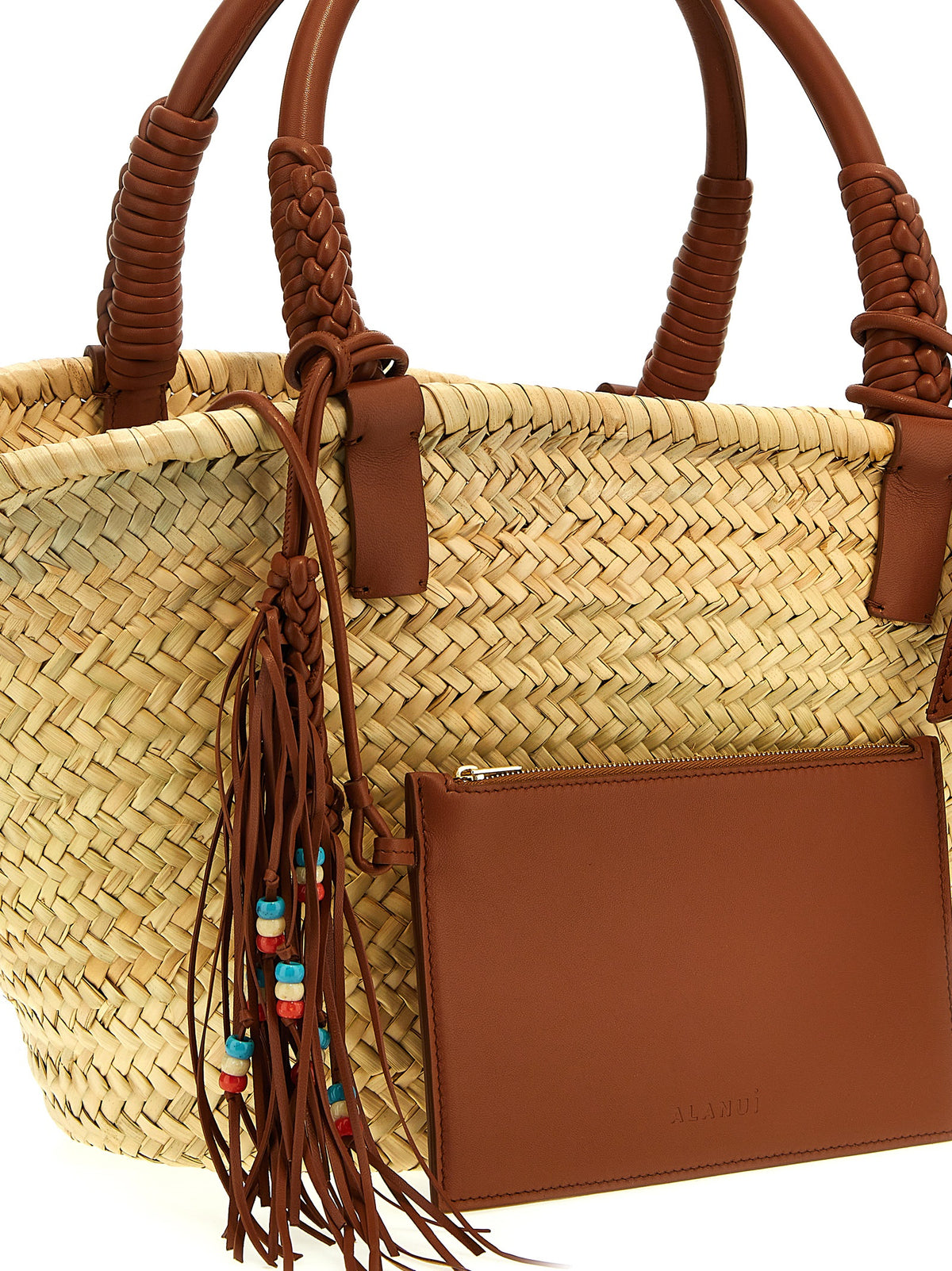 Alanui Icon Palm Leaf Big woven straw handbag
