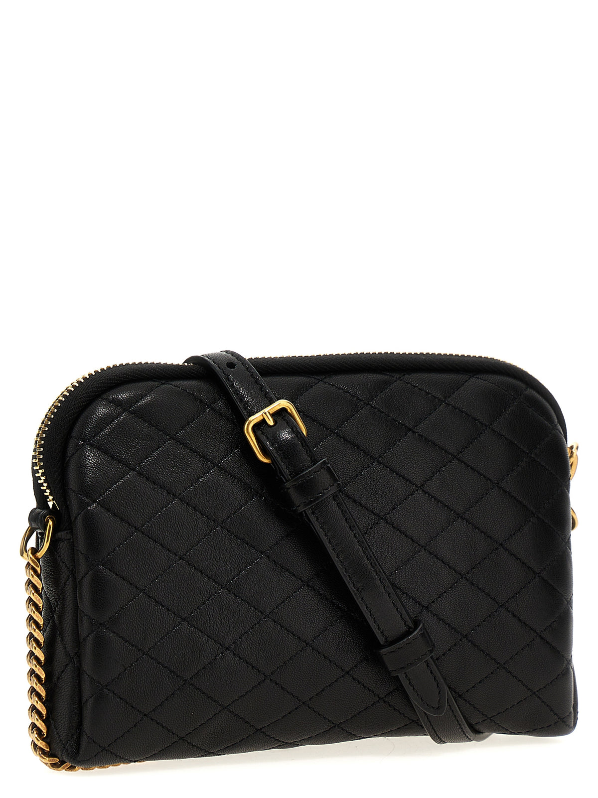 Black Lamb Leather Crossbody Bag