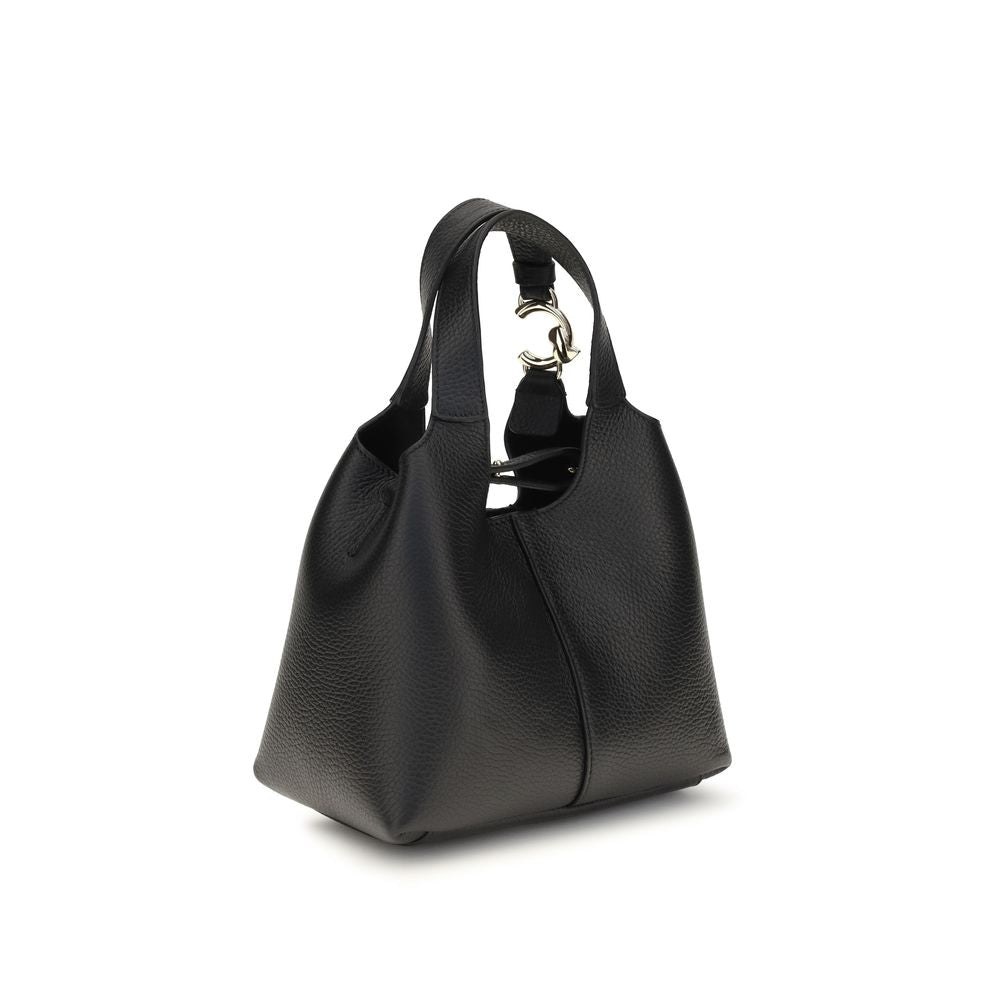 Black Calf Leather Bos Taurus Handbag