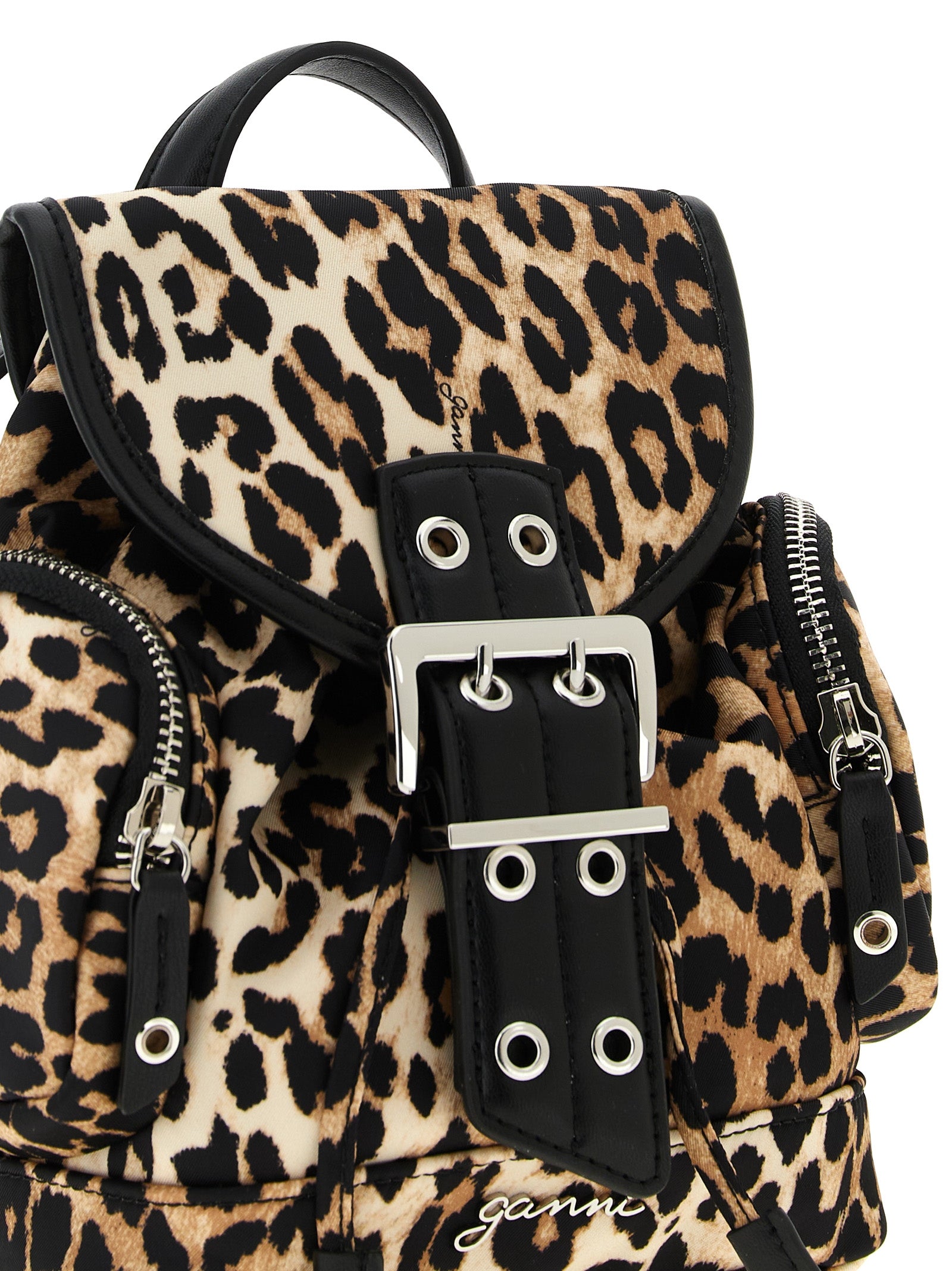 Brown Recycled Polyamide Backpack