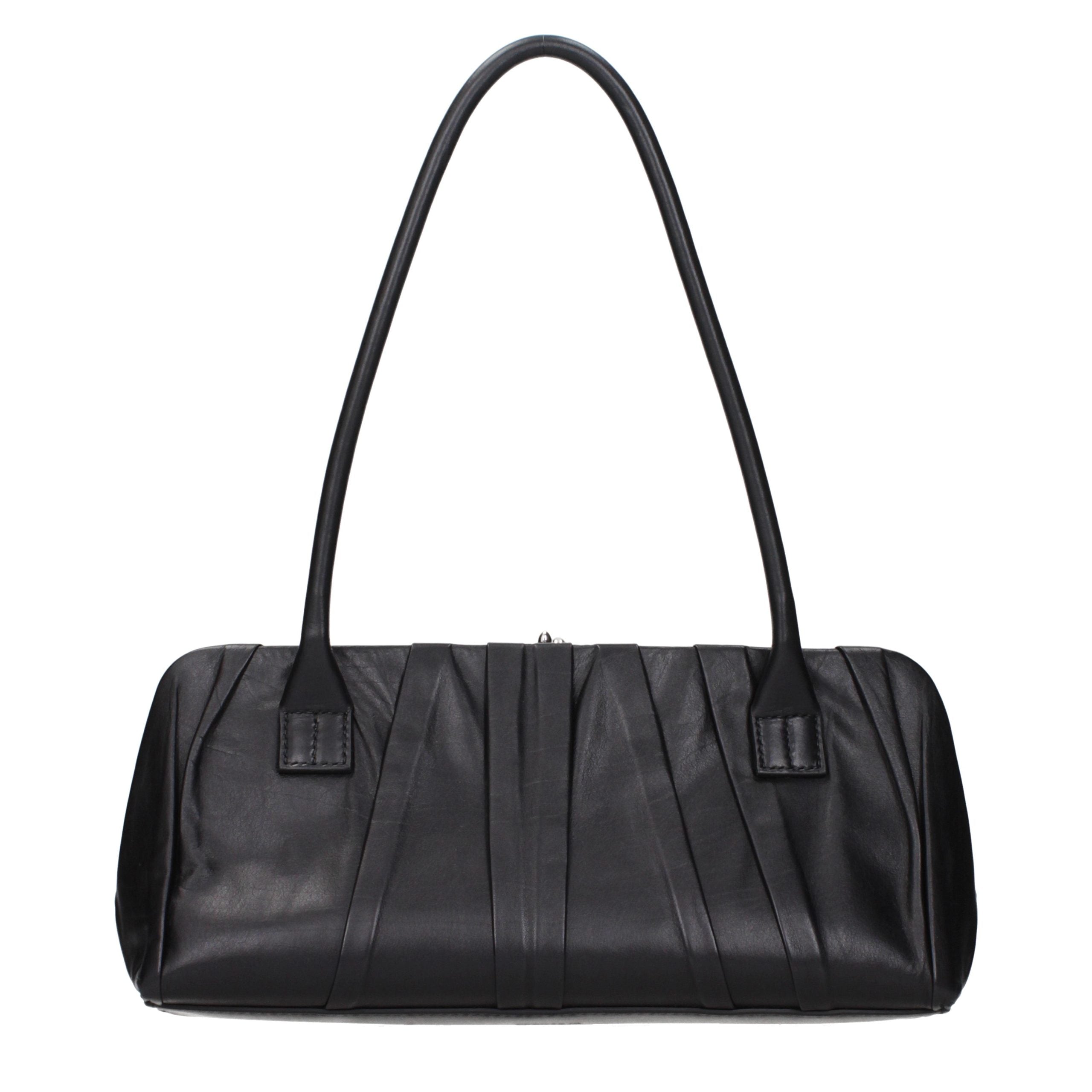 Black Leather Shoulder Bag