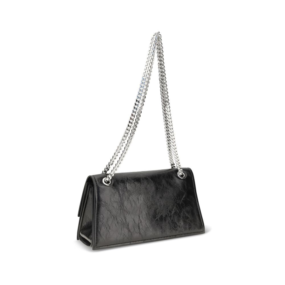 Black Suede Leather Shoulder Bag