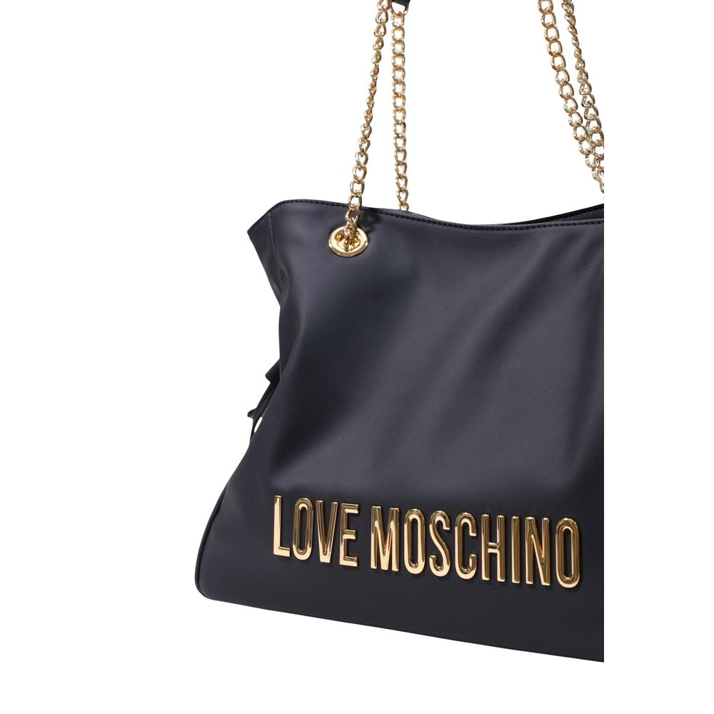 Black Polyester Handbag
