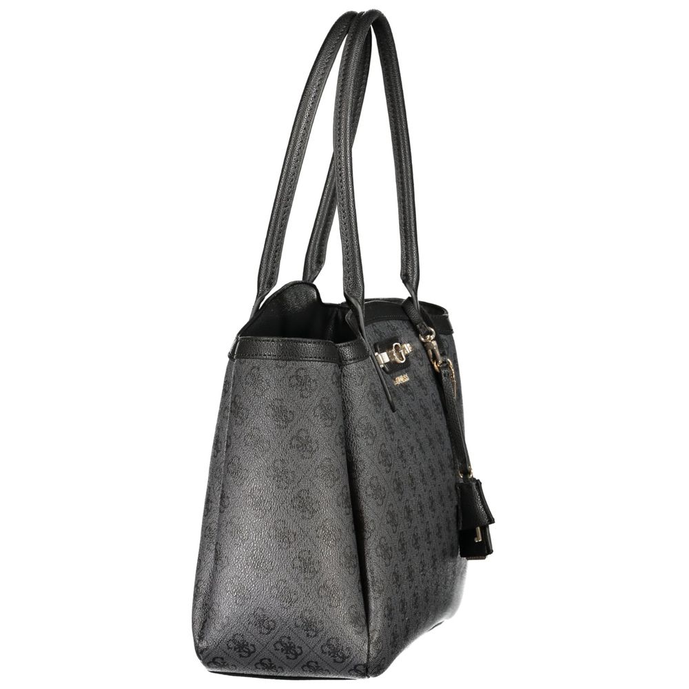 Black Polyurethane Women's Bag