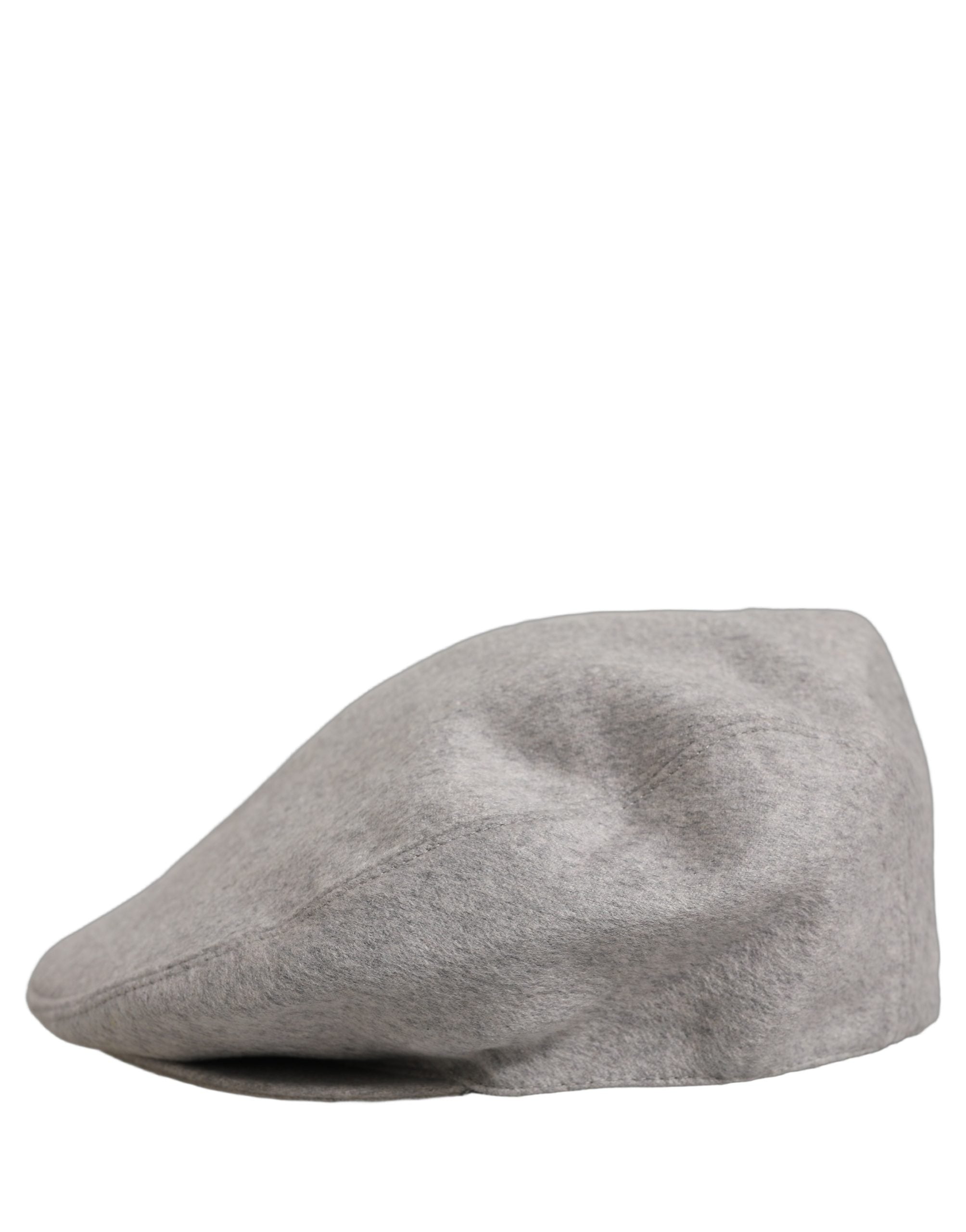 Men Light Grey Cashmere Newsboy Cabbie Cap Hat