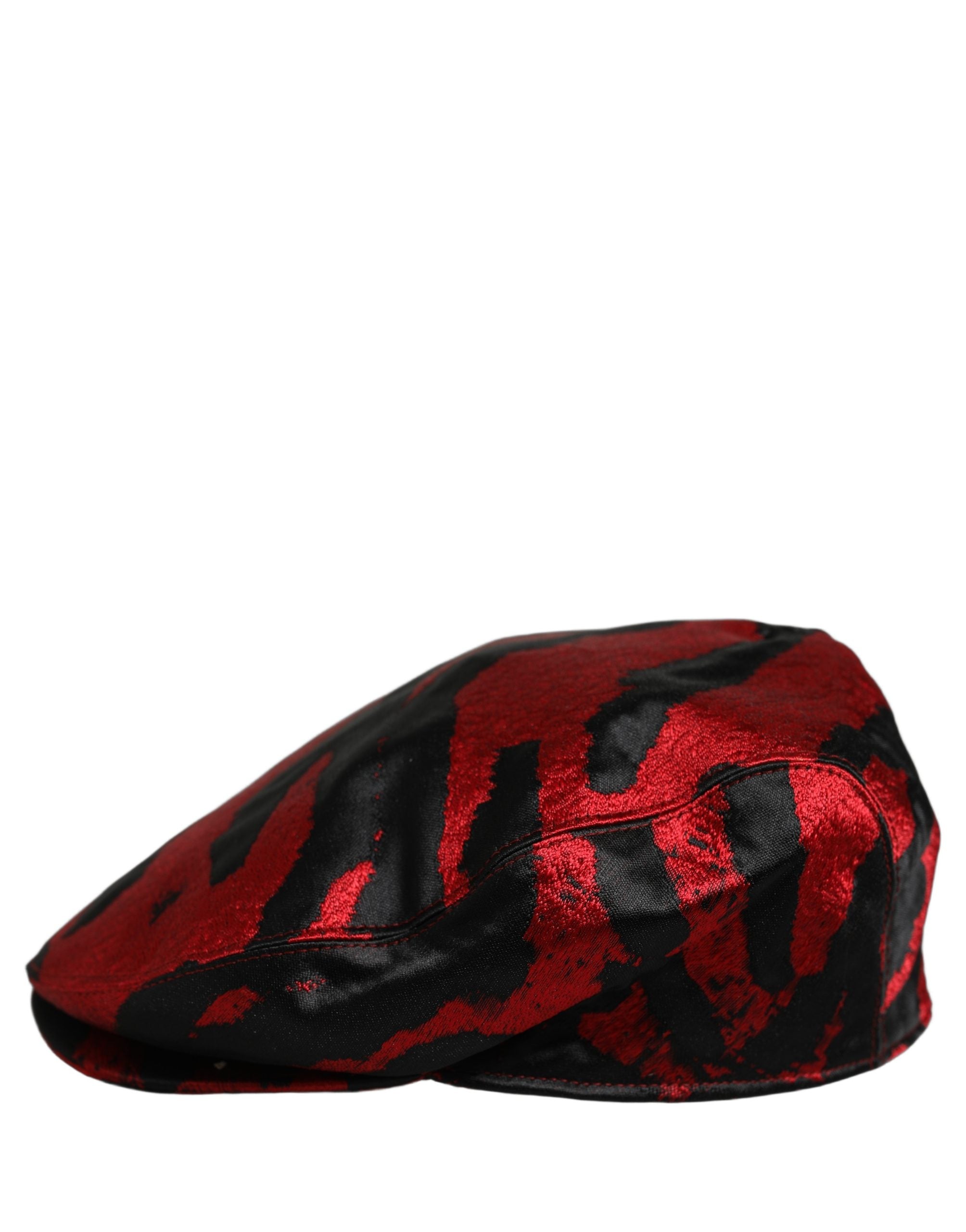 Men Red Black Stripe Cotton Newsboy Capello Hat