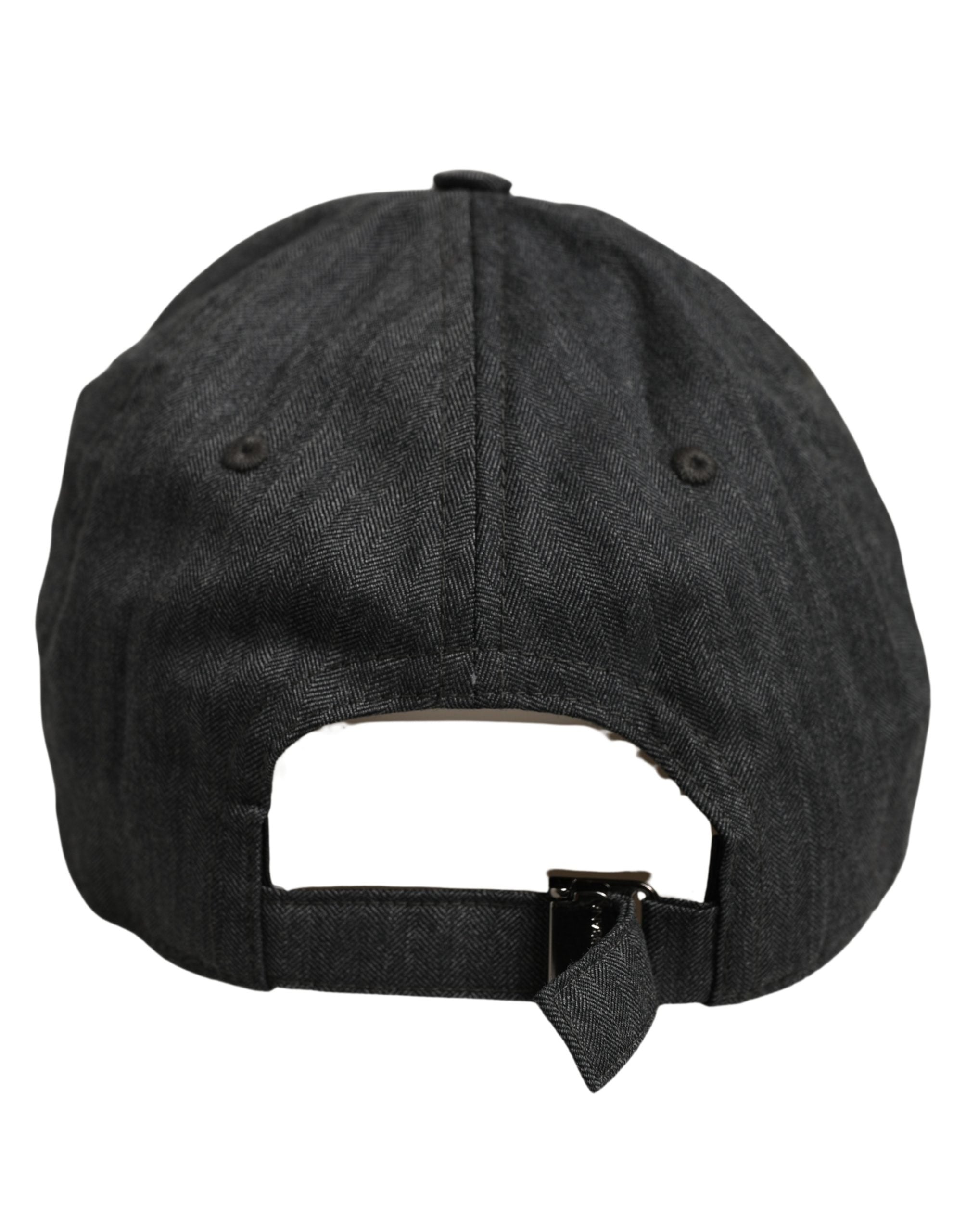 Men Dark Gray Herringbone Baseball Cap Hat