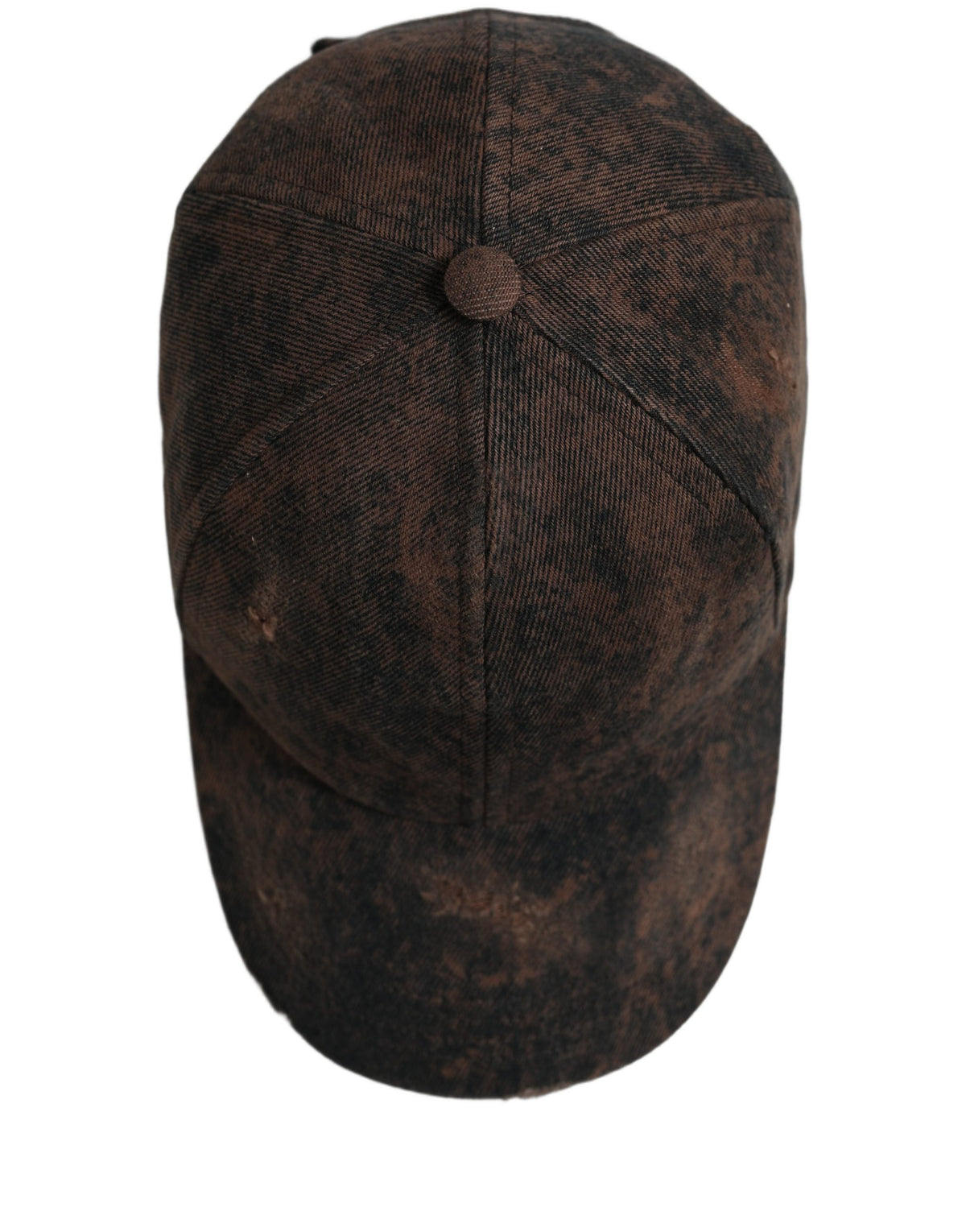 Men Brown Cotton Distressed Baseball Cap Hat