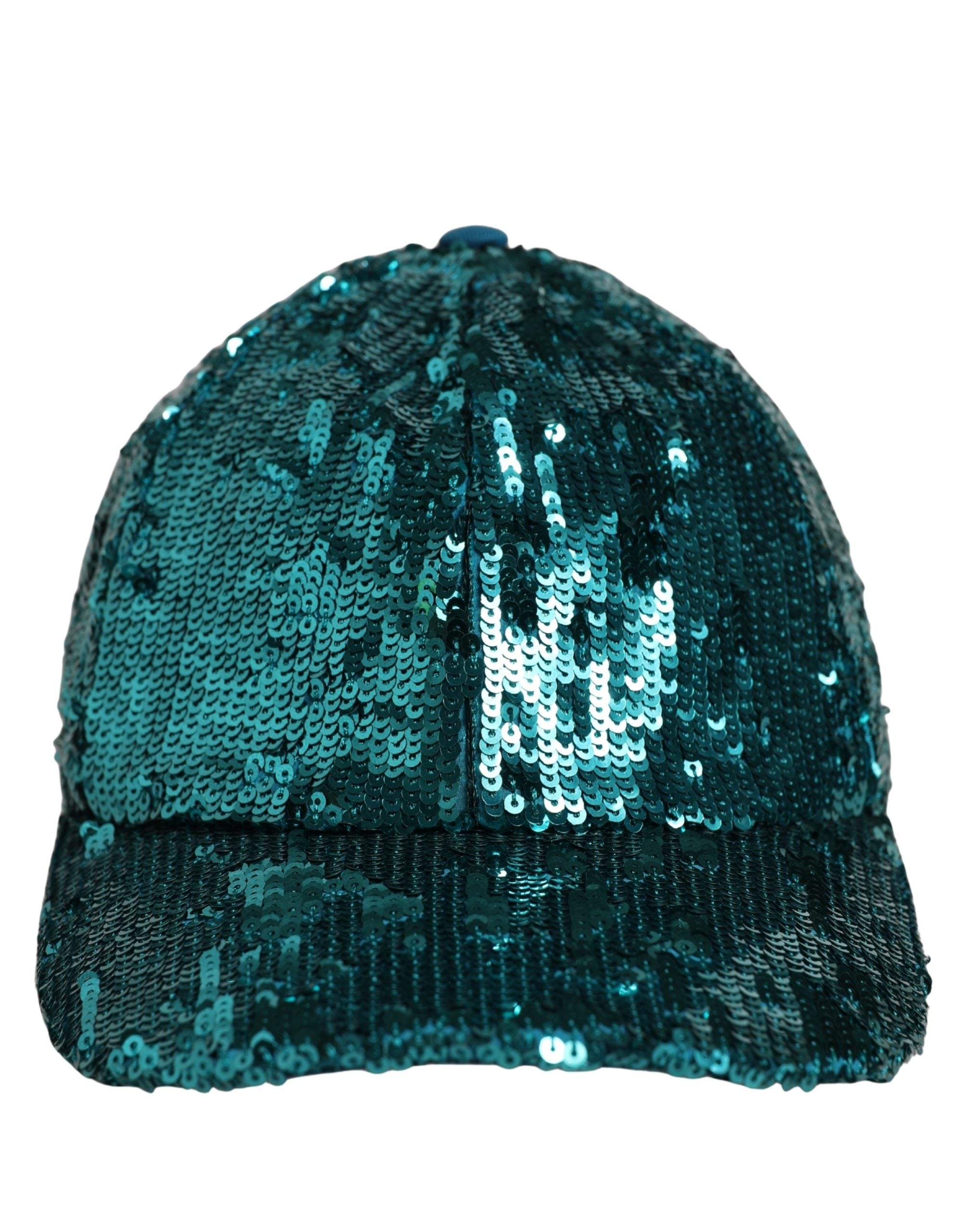Men Green Cotton Sequin Baseball Cap 6 Panels Hat