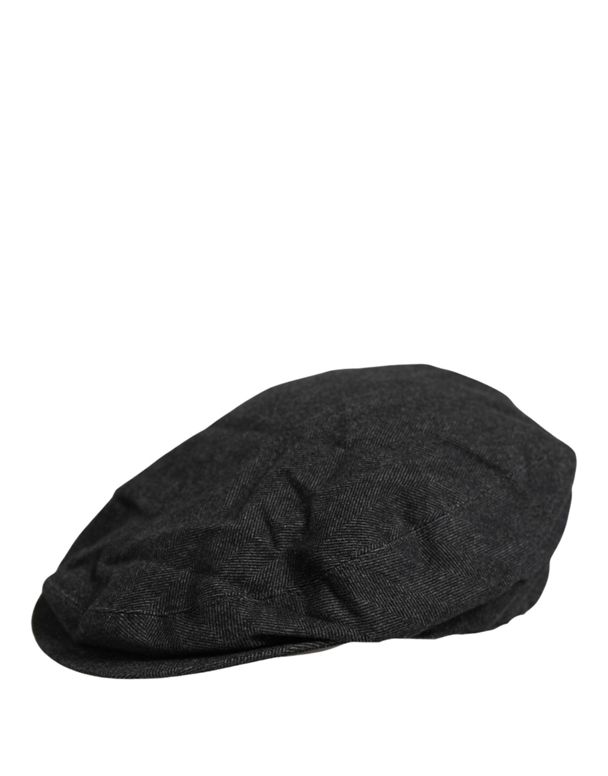 Men Black Cotton Flat Cloth Newsboy Cap Hat