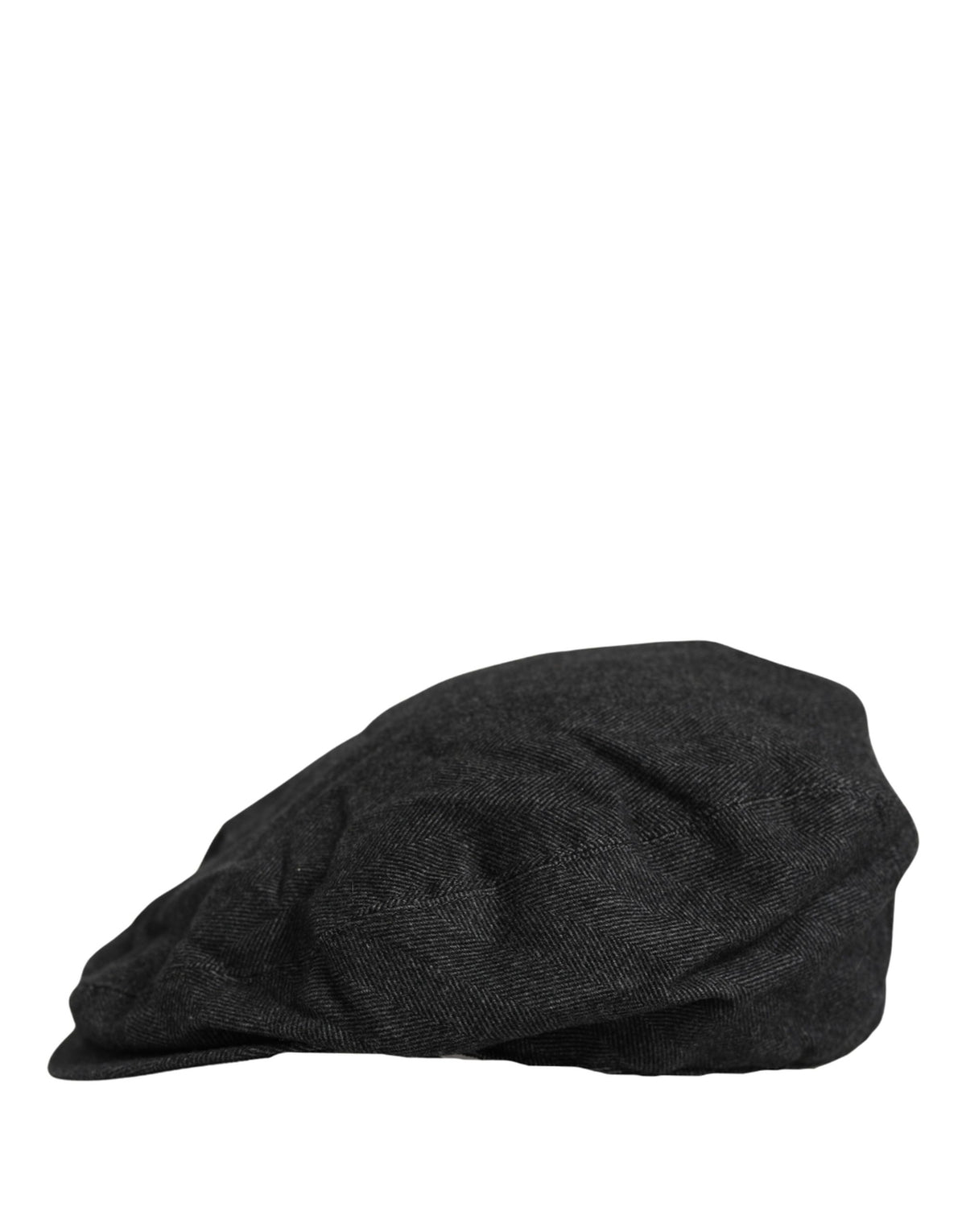 Men Black Cotton Flat Cloth Newsboy Cap Hat