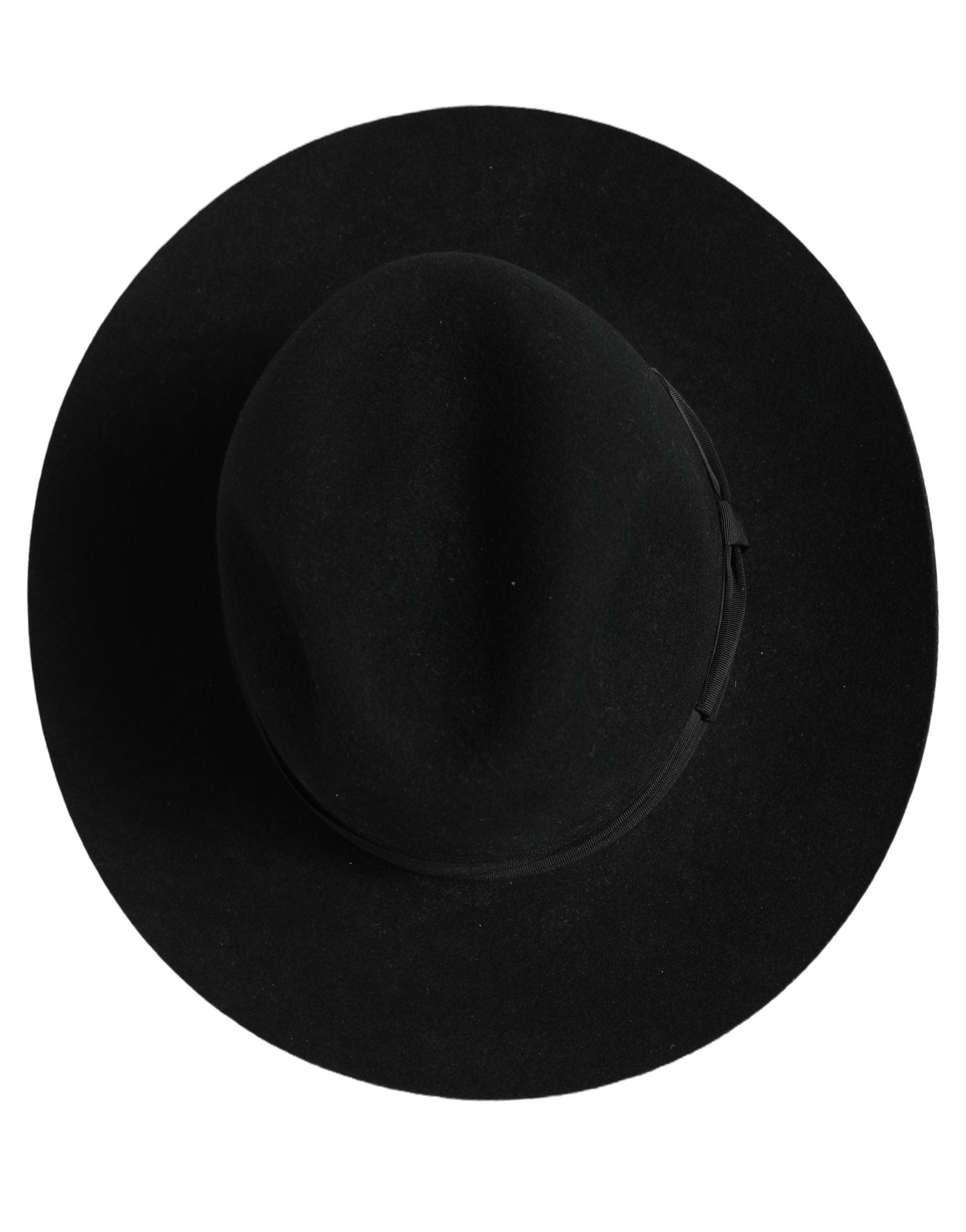 Men Black Classic Wide Brim Fedora Capello Hat