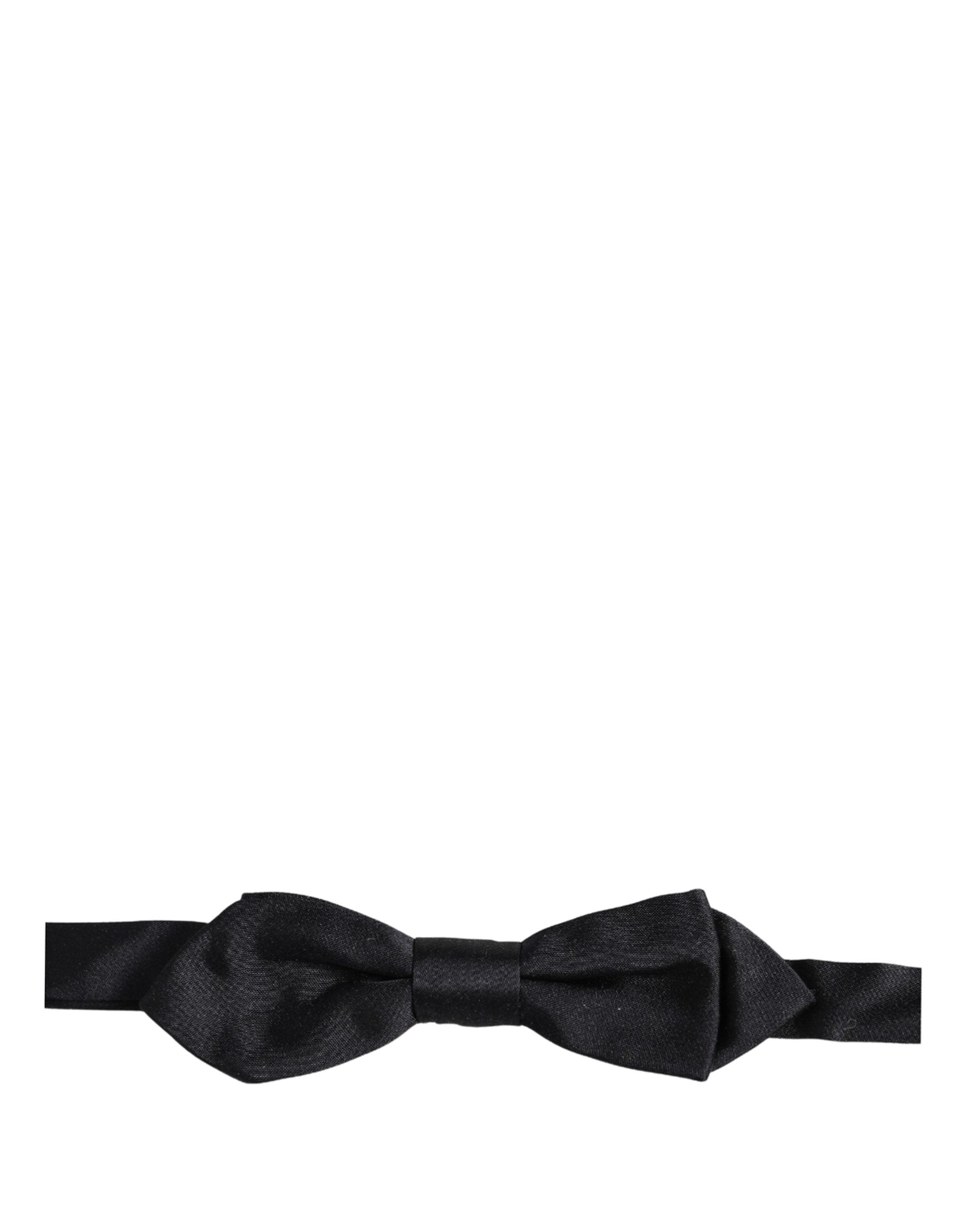 Men Dark Blue 100% Silk Adjustable Neck Papillon Bow Tie