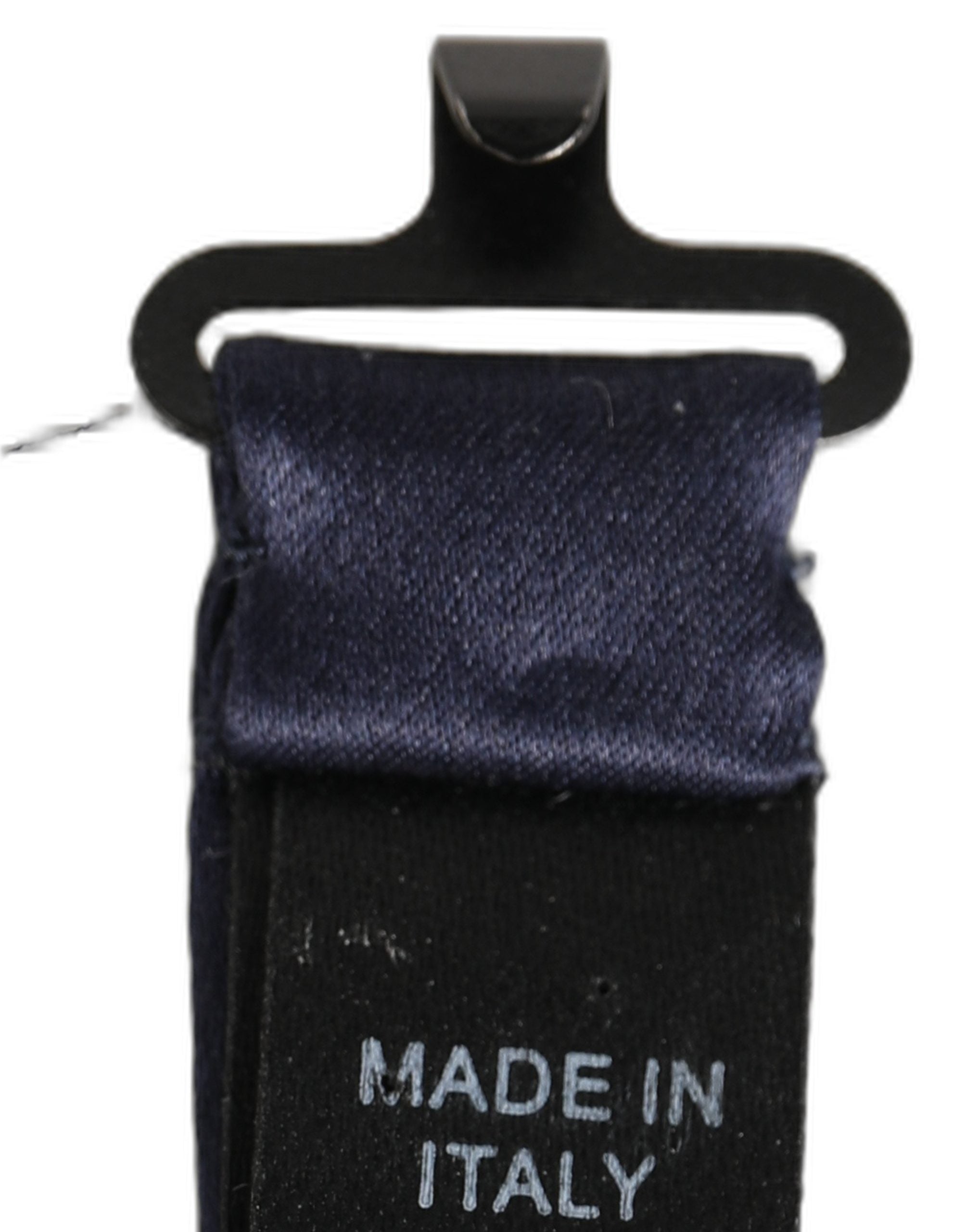 Dark Blue 100% Silk Adjustable Neck Papillon Bow Tie
