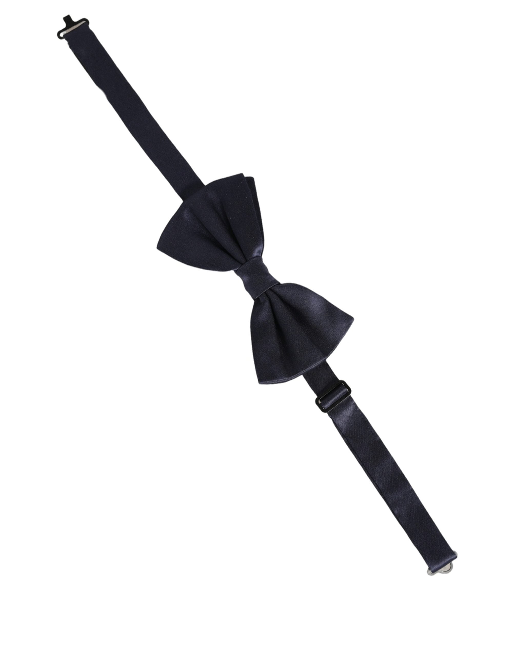 Dark Blue 100% Silk Adjustable Neck Papillon Bow Tie