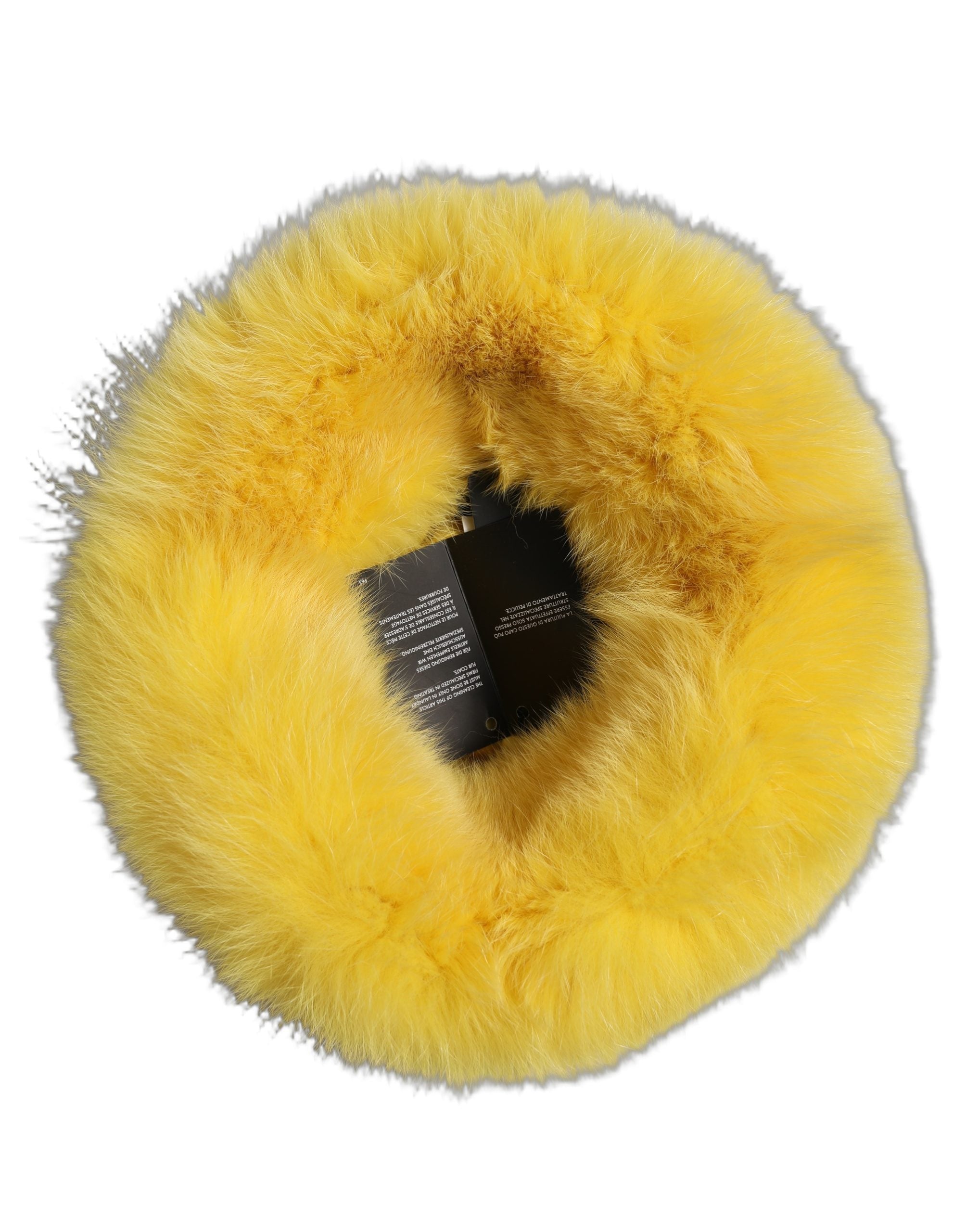 Yellow Fox Fur Womens Bucket Capello Hat