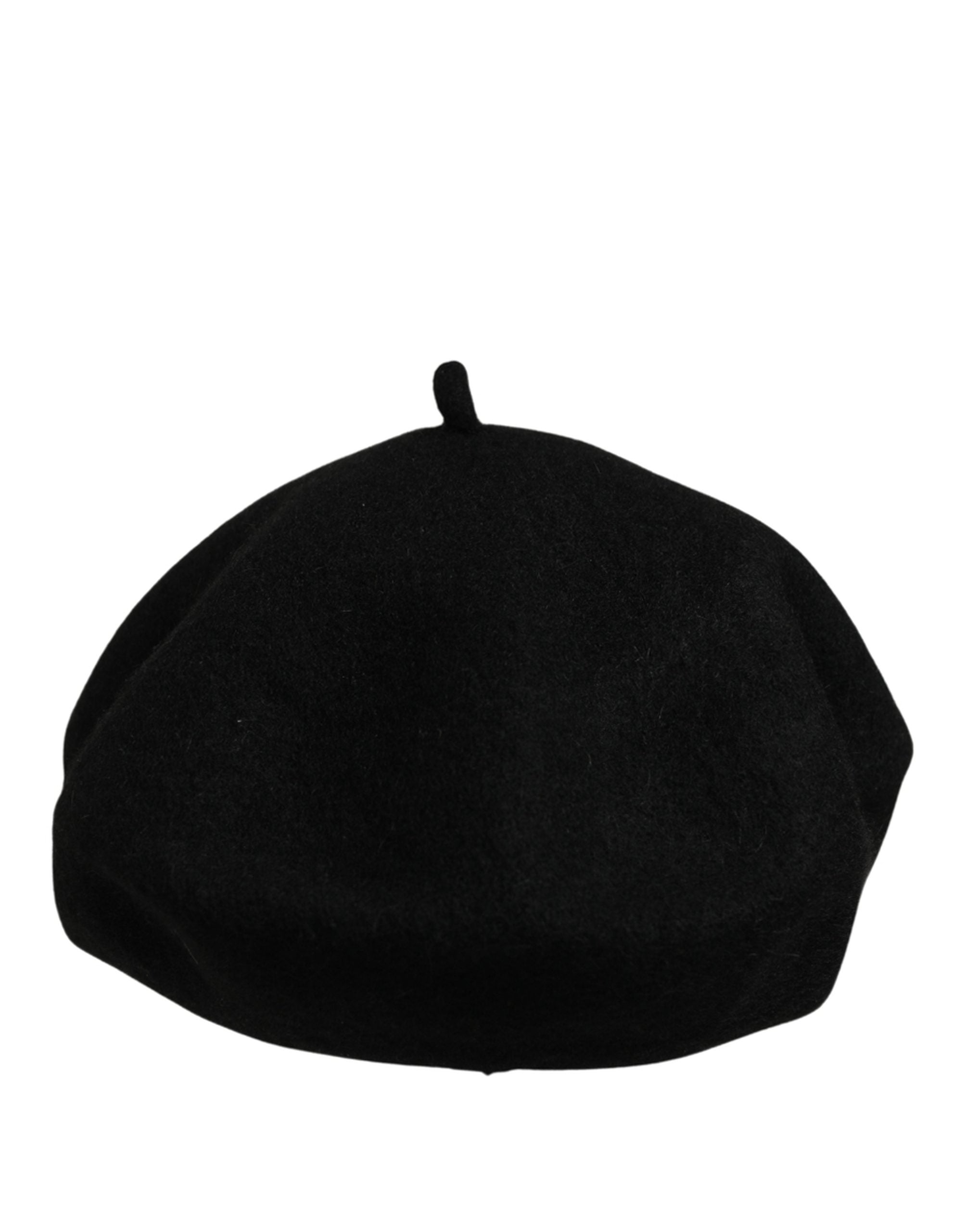 Black Wool French Style Beret Capello Hat