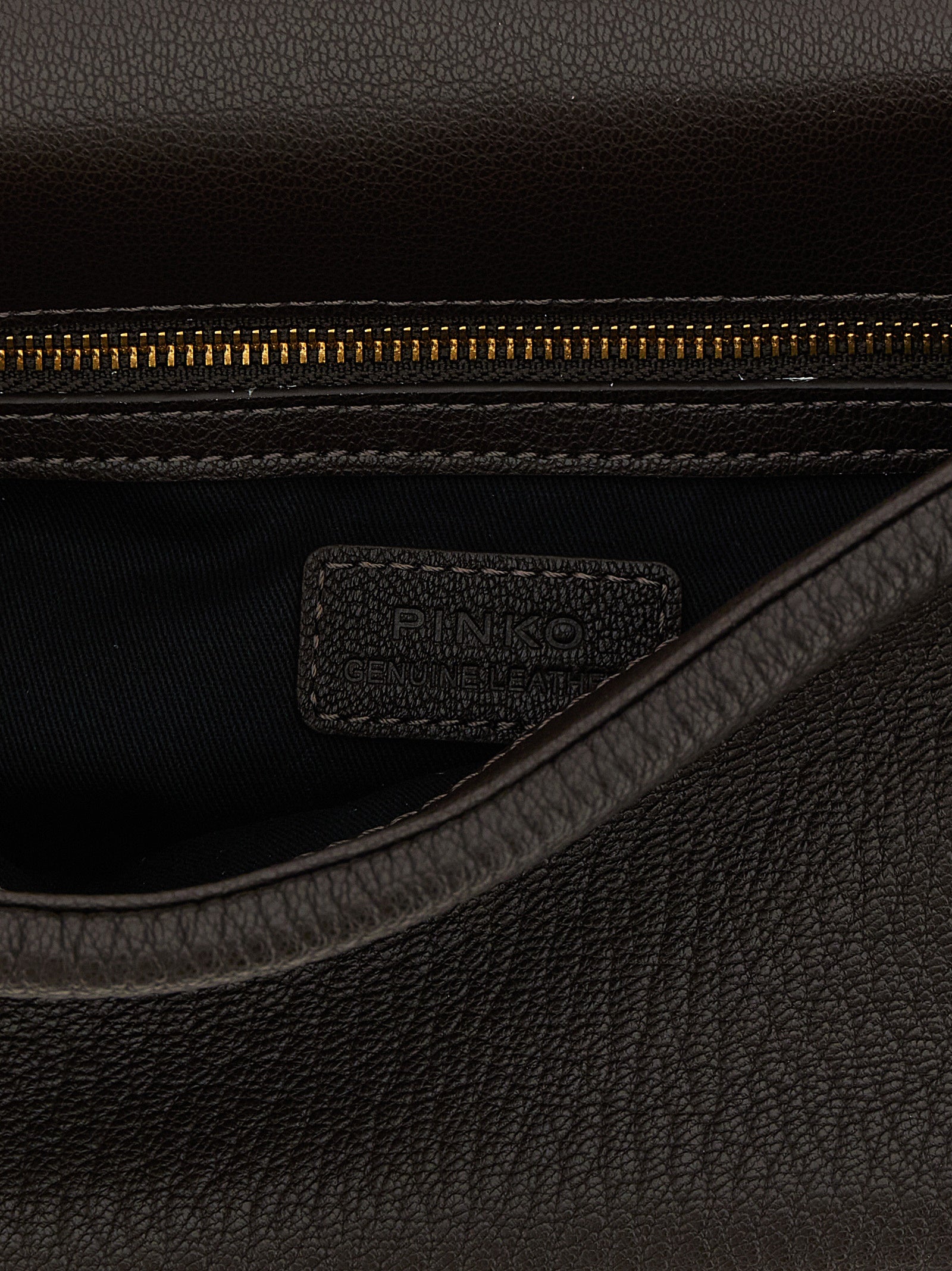 Brown Lamb Leather Crossbody Bag