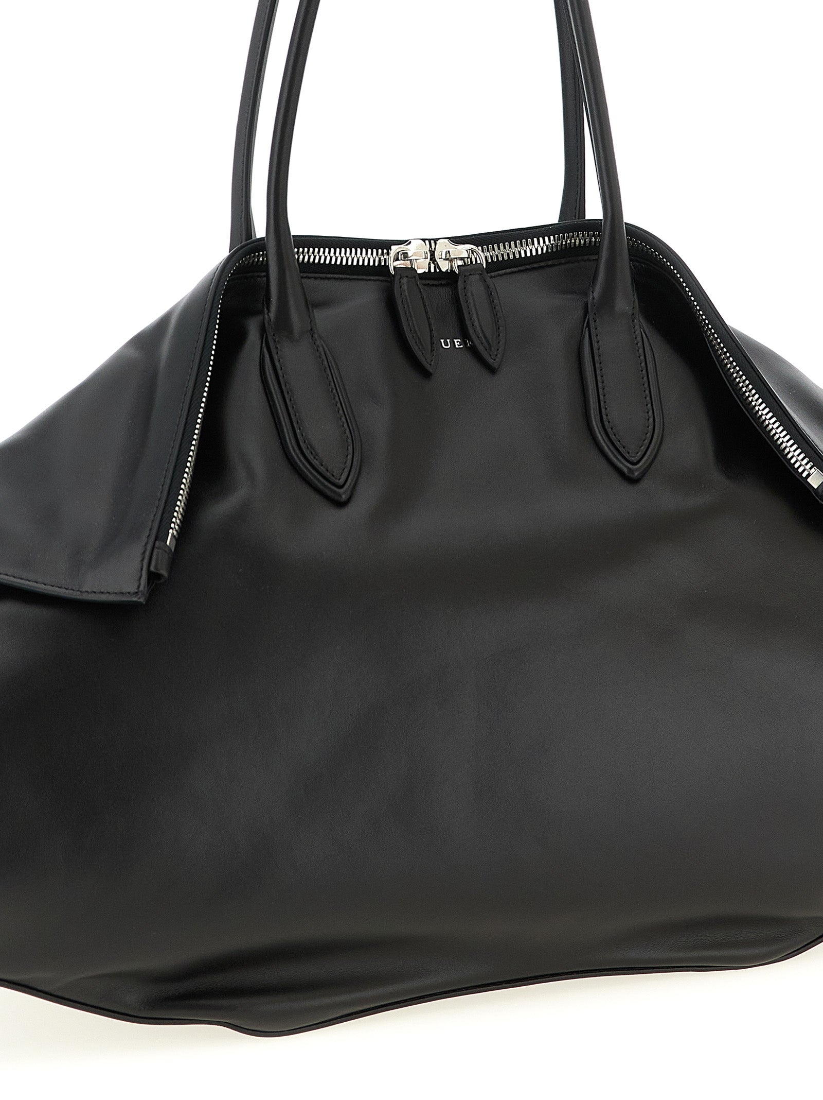 Black Calfskin Shoulder Bag