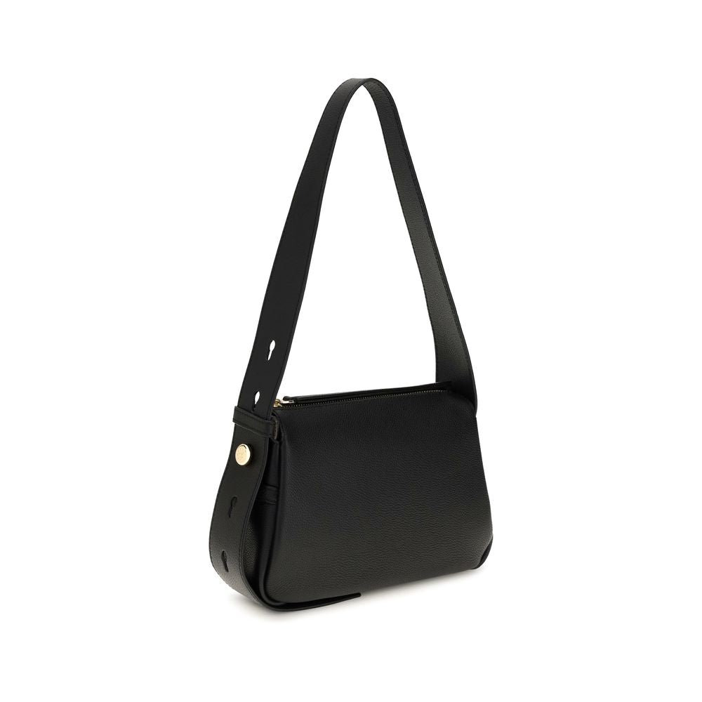 Black Calf Leather Bos Taurus Shoulder Bag