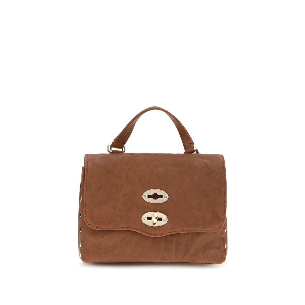 Brown Suede Leather Handbag