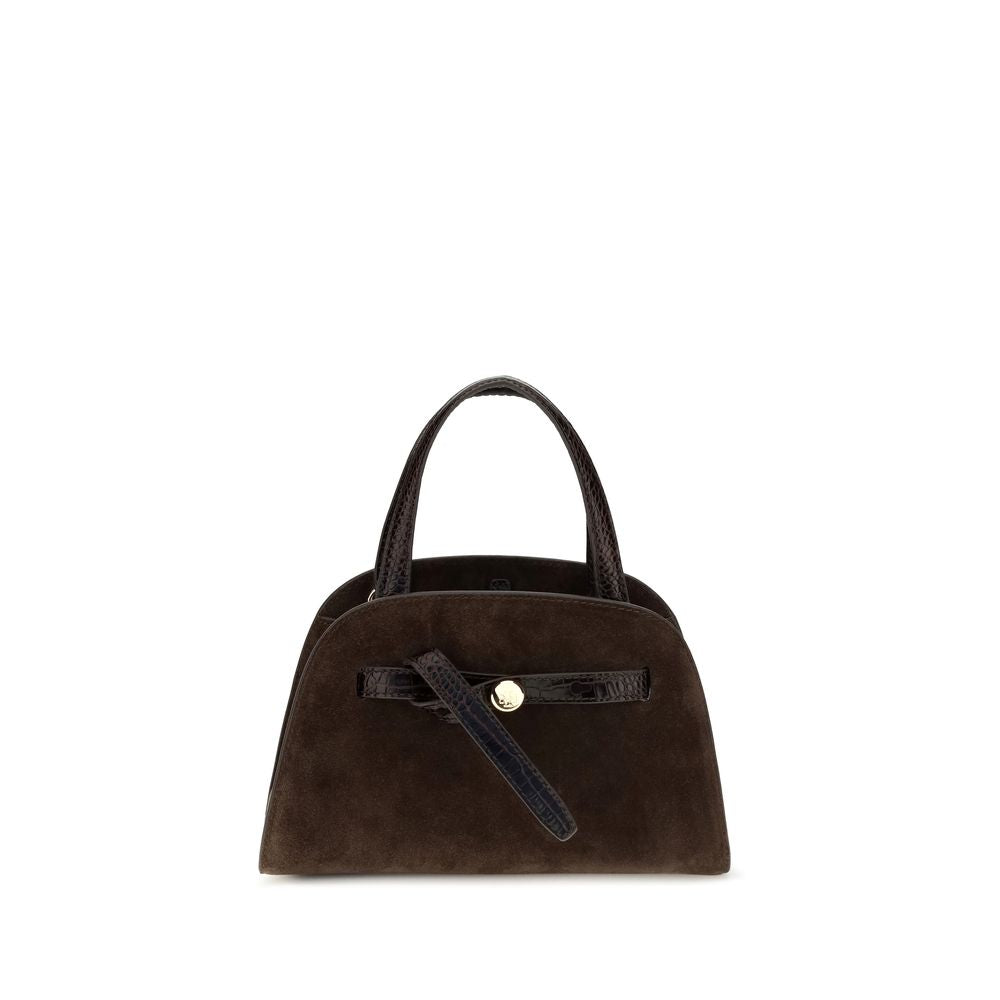 Brown Suede Leather Handbag