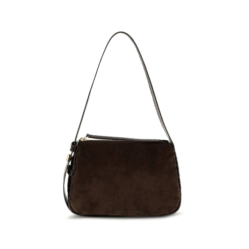 Brown Suede Leather Shoulder Bag