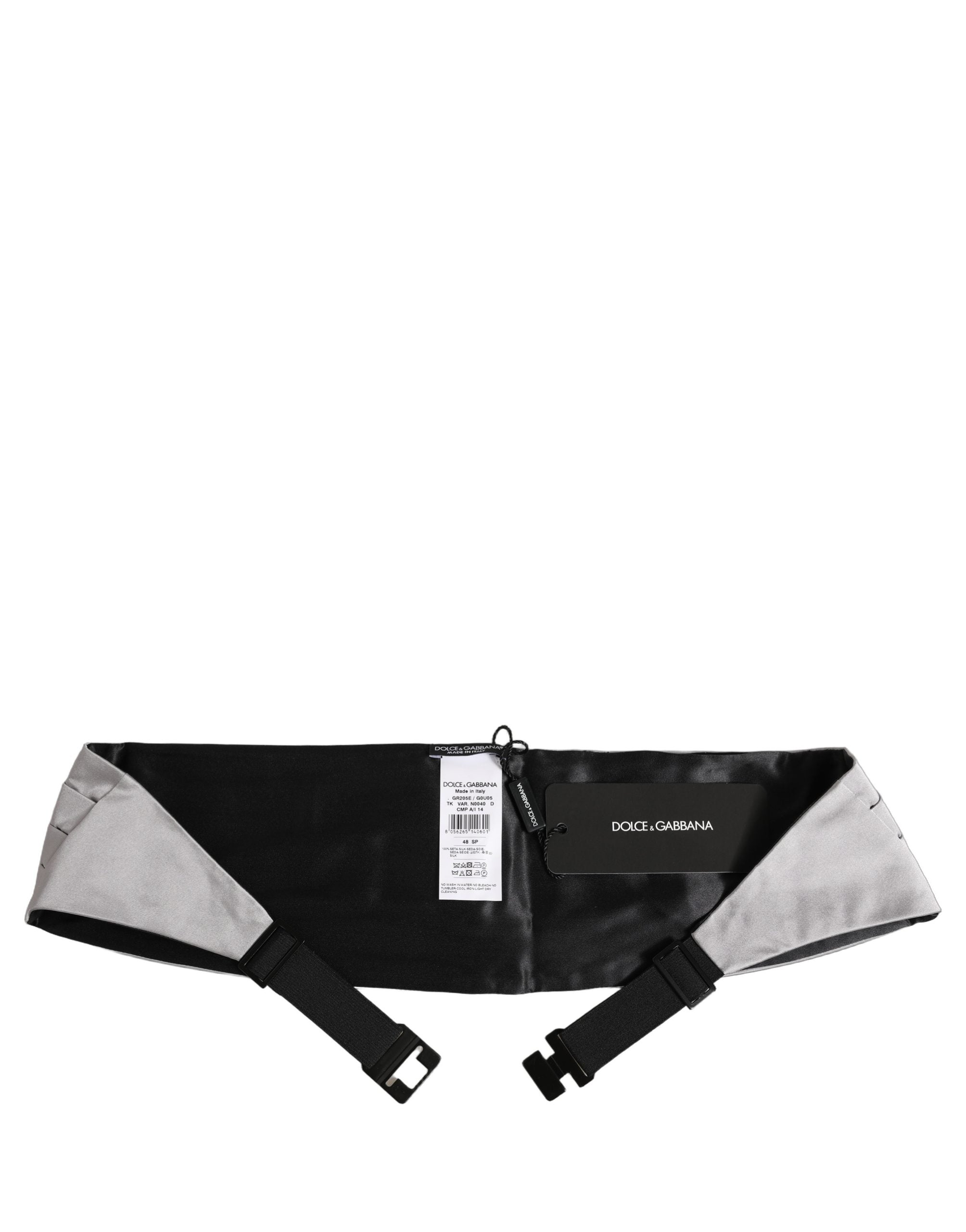 Gray Men 100% Silk Belt Waist Cummerbund