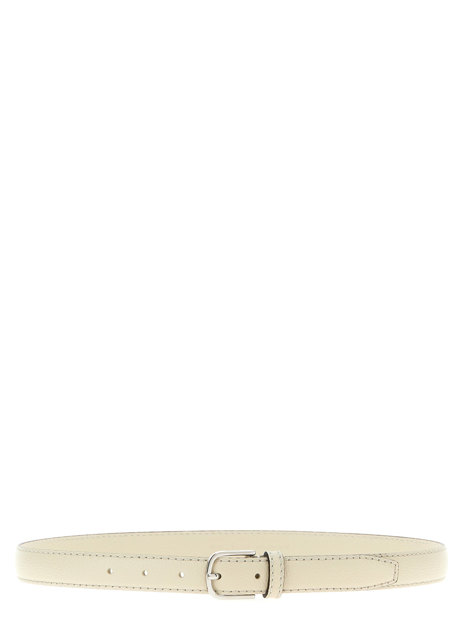 White Leather Regular Belt