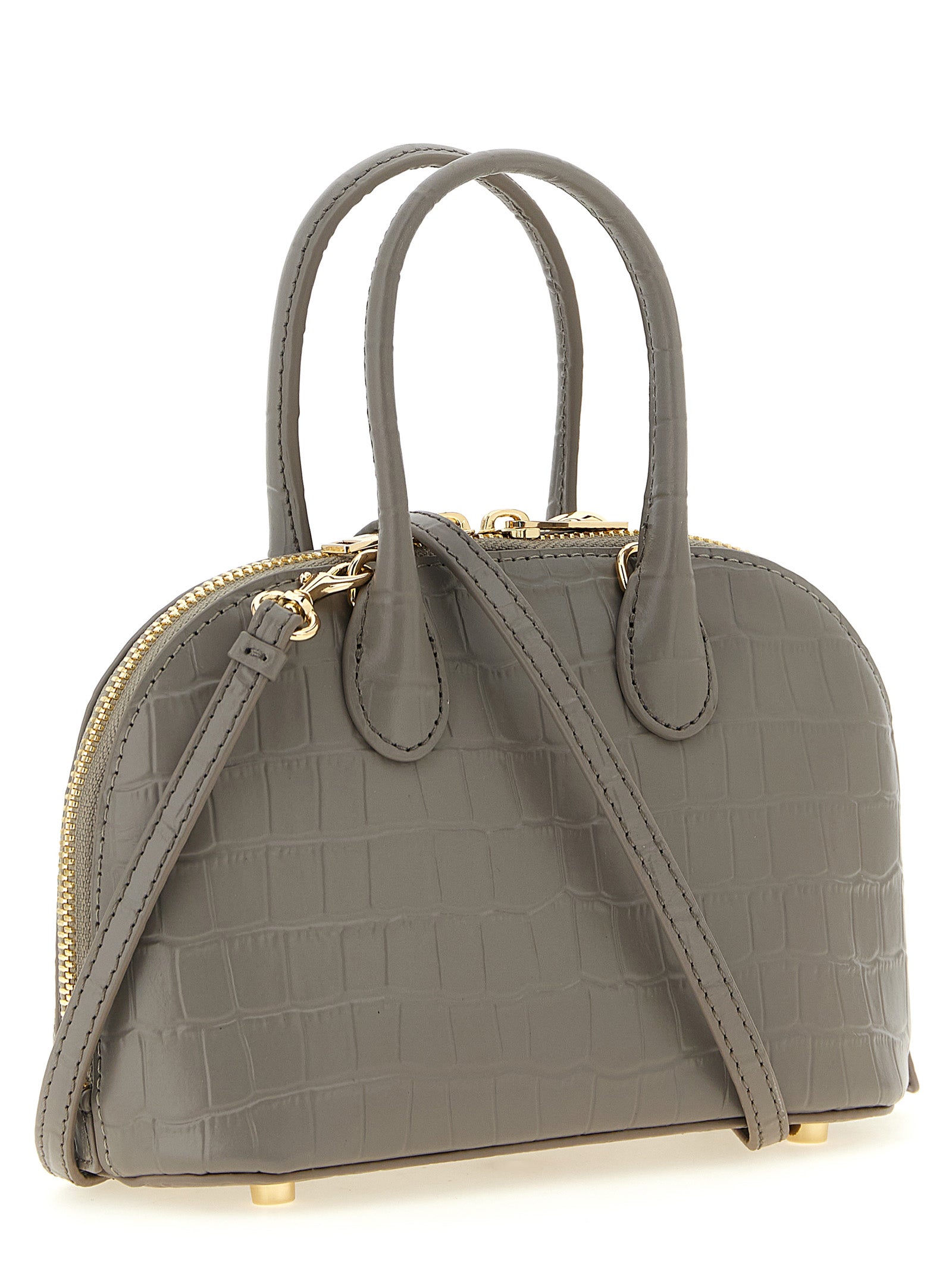 Gray Cowhide Handbag