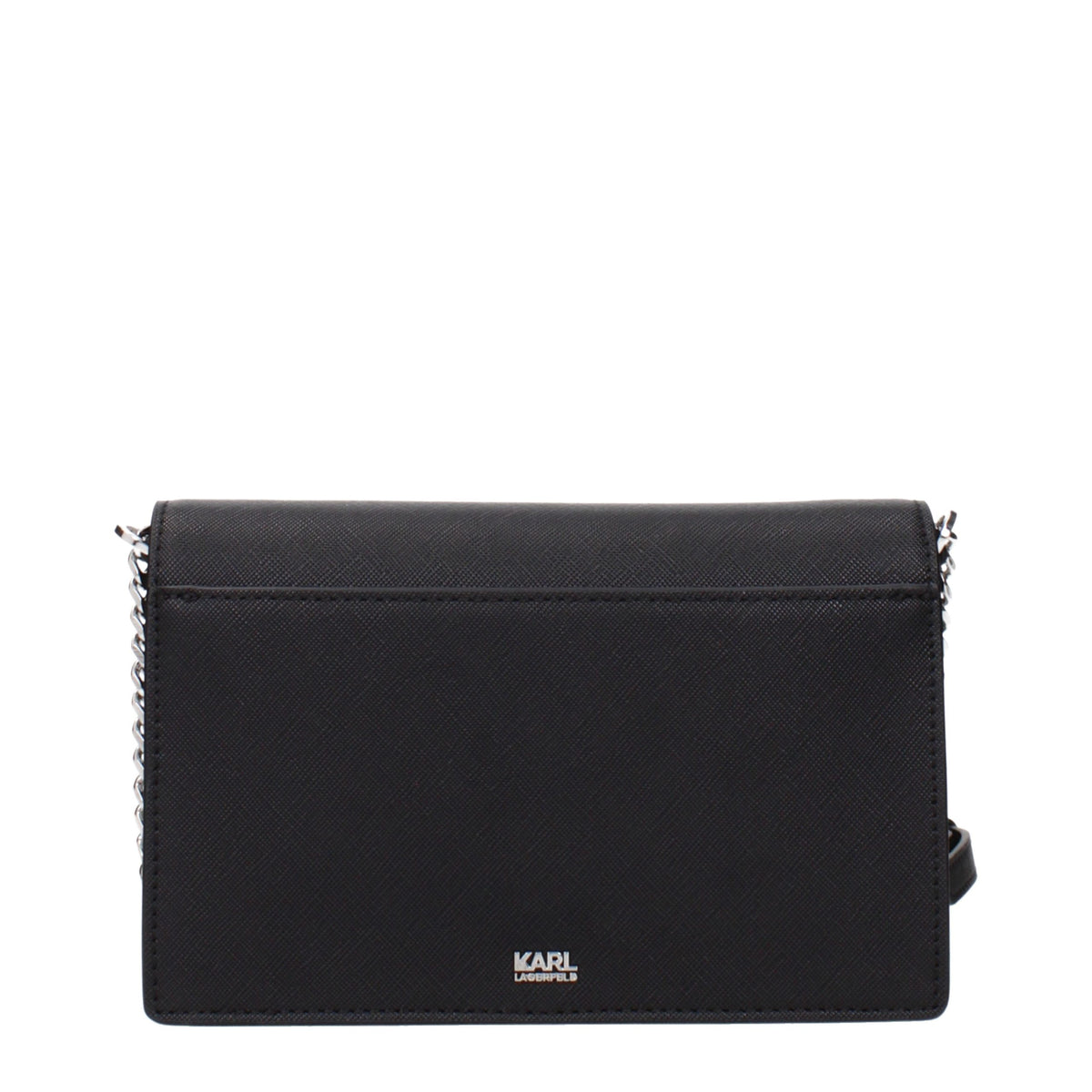 Black Polyethylene Crossbody Bag