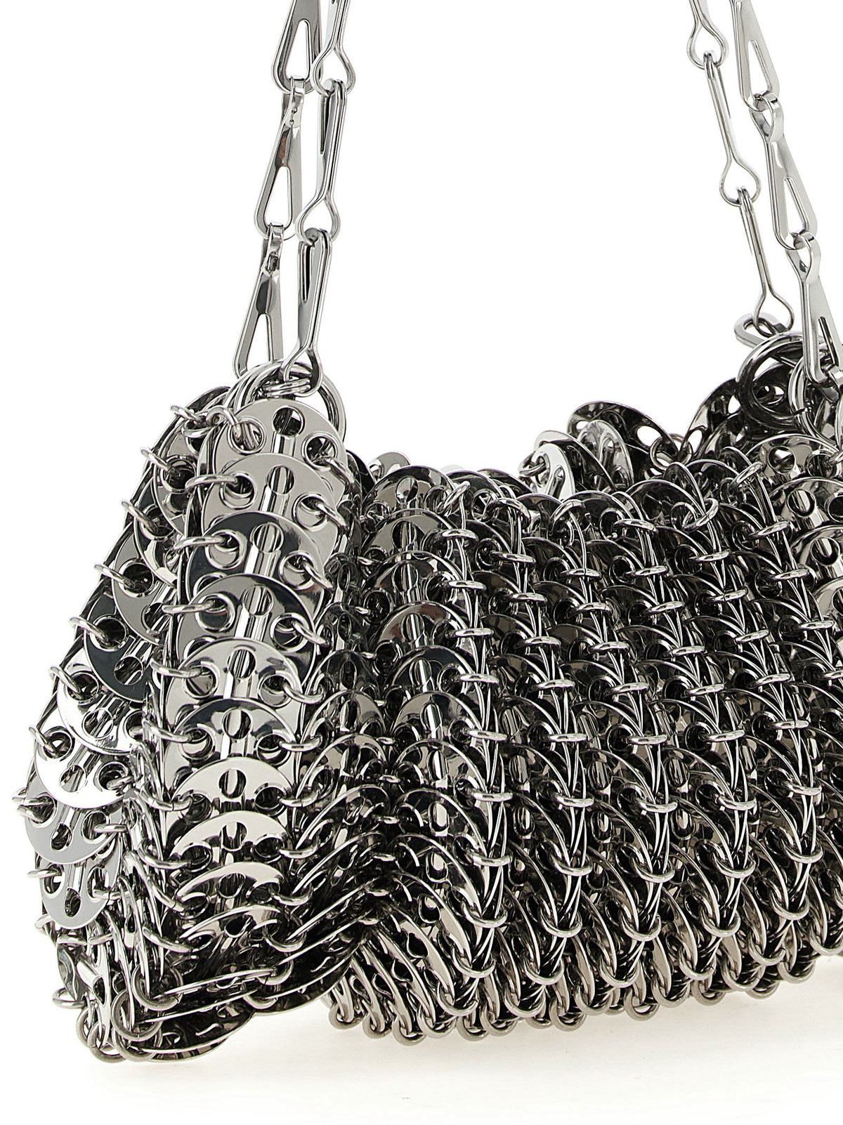 Silver Stainless Steel Shoulder Bag