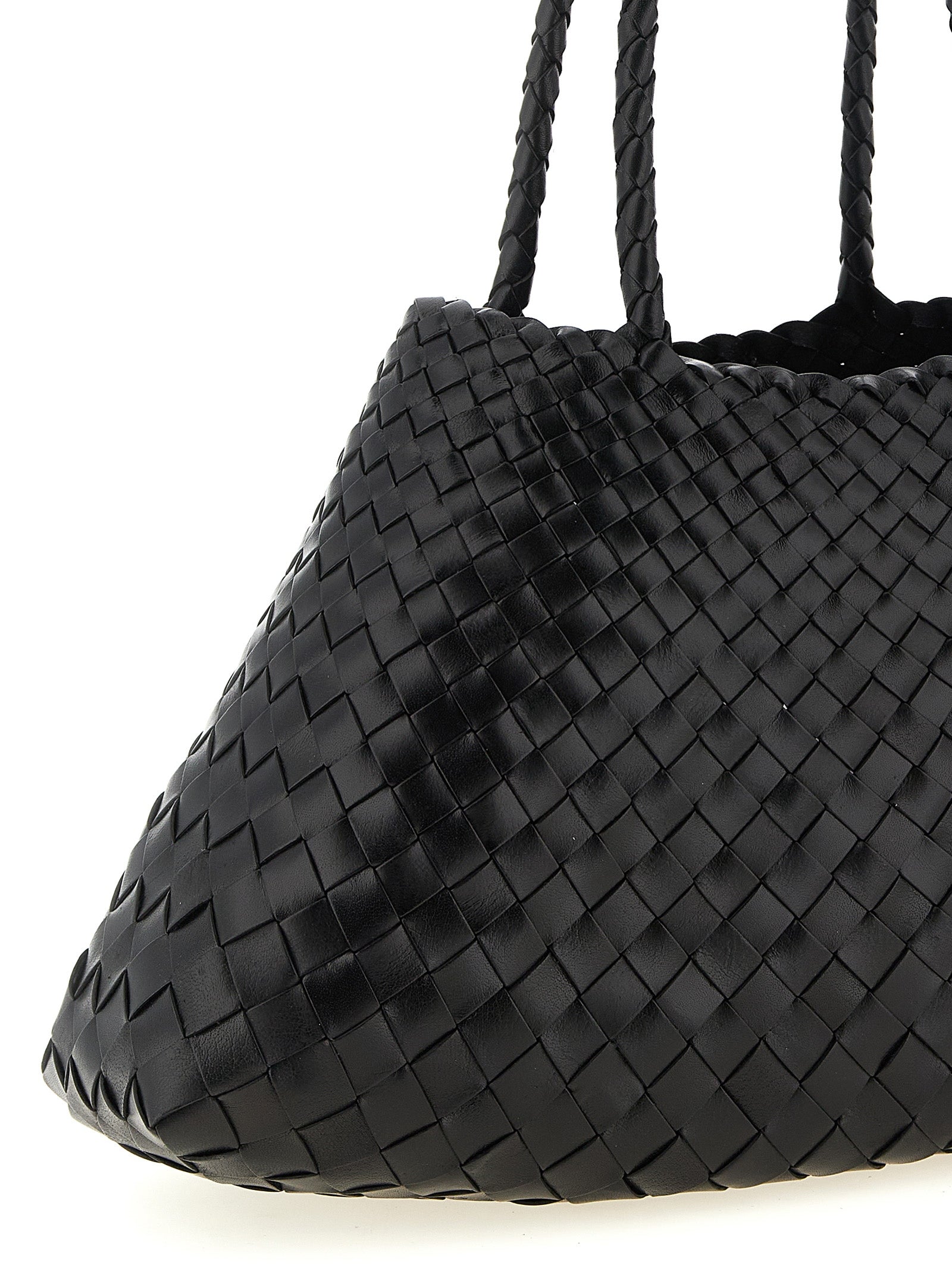 Black Calfskin Shoulder Bag