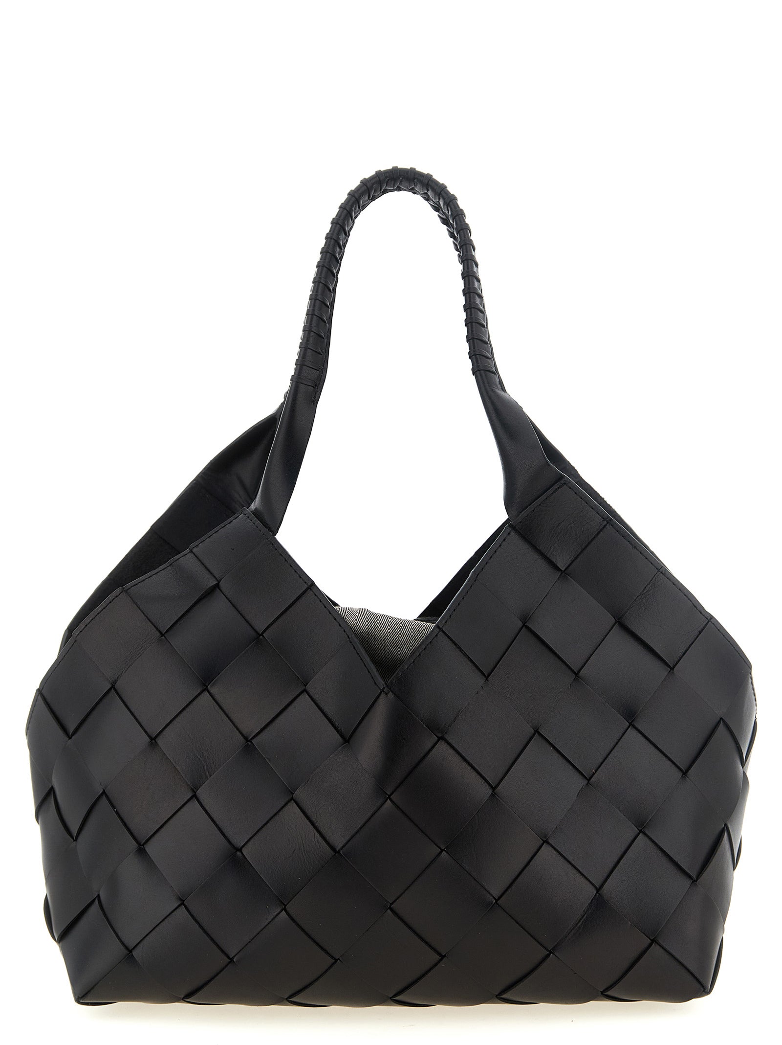 Black Calfskin Shoulder Bag
