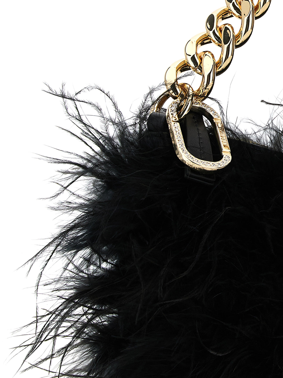 Black Polyester Clutch Bag