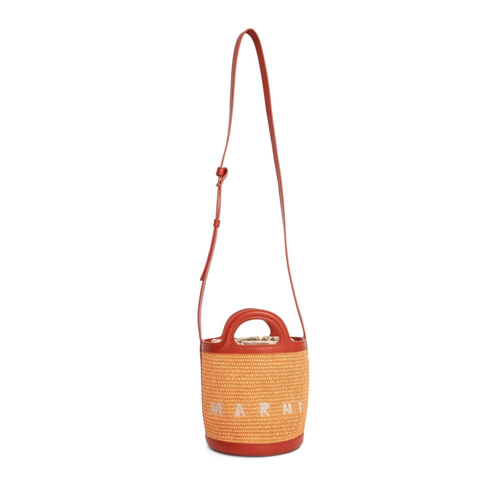 Orange Cotton Backet Bag