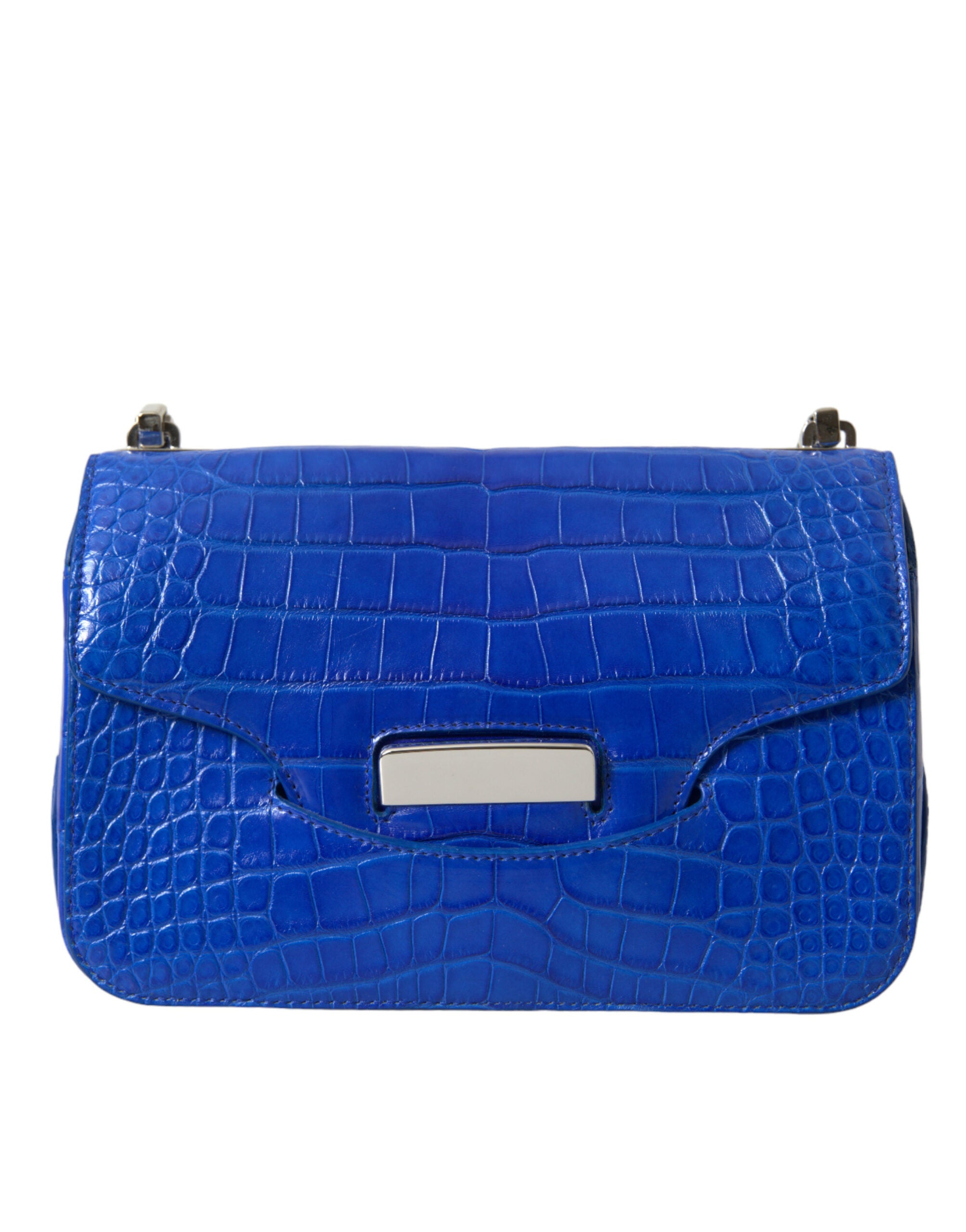 Blue Exotic Leather Neo Classic Purse Shoulder Handbag Bag