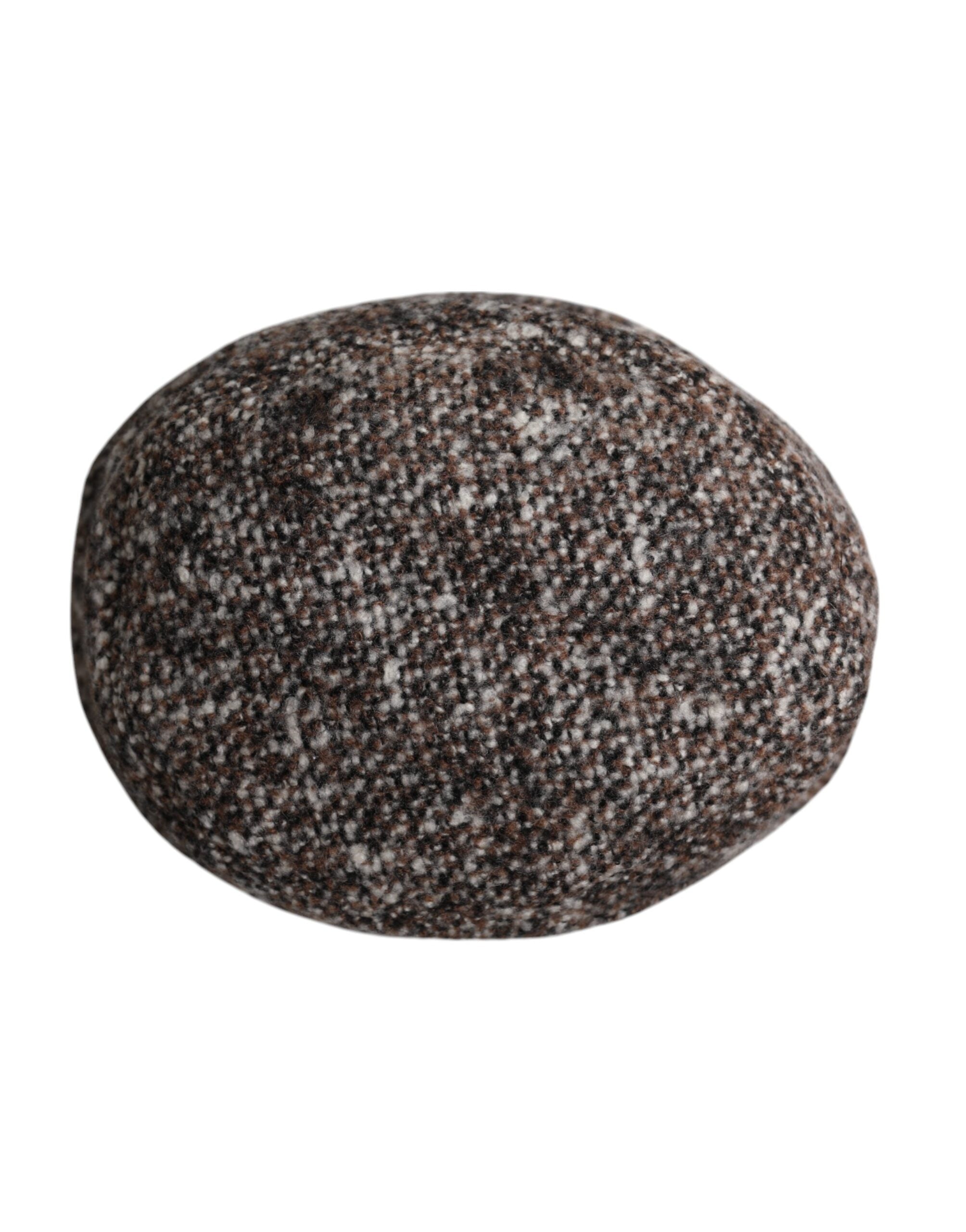 Brown Alpaca Wool Woven Bucket Hat