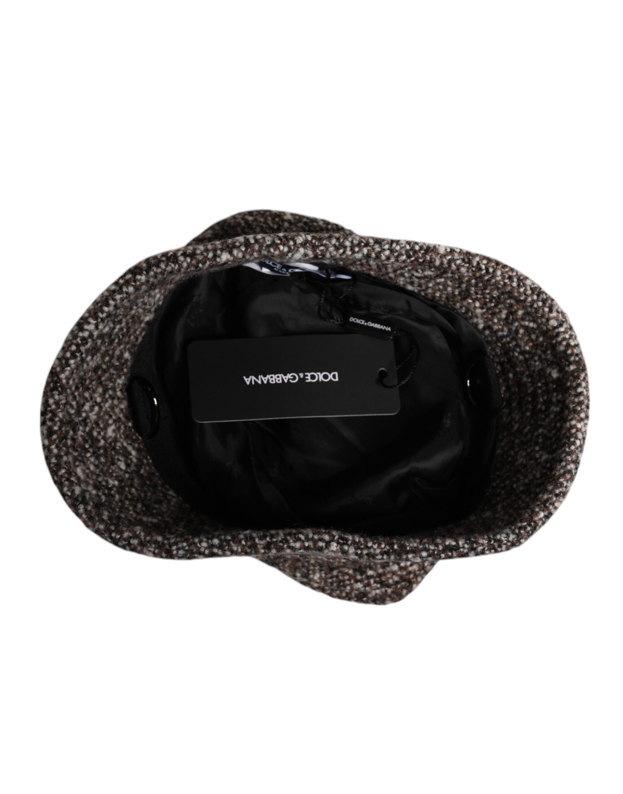 Brown Alpaca Wool Woven Bucket Hat