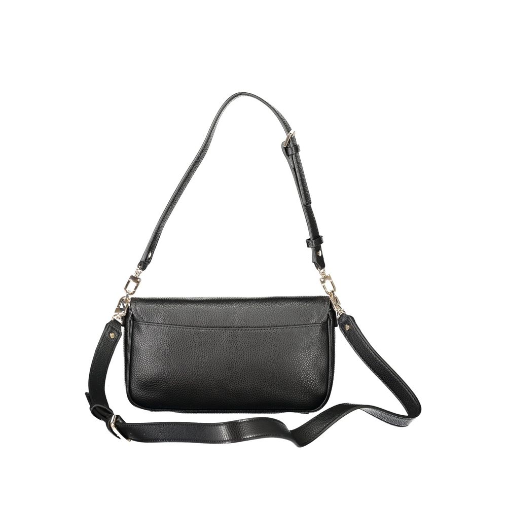 Black Polyethylene Women Handbag