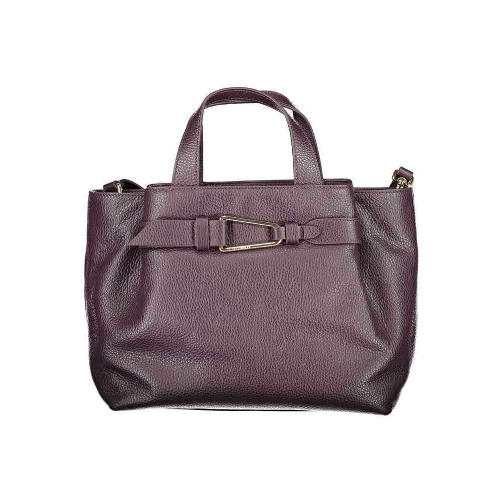 Purple Leather Women Handbag