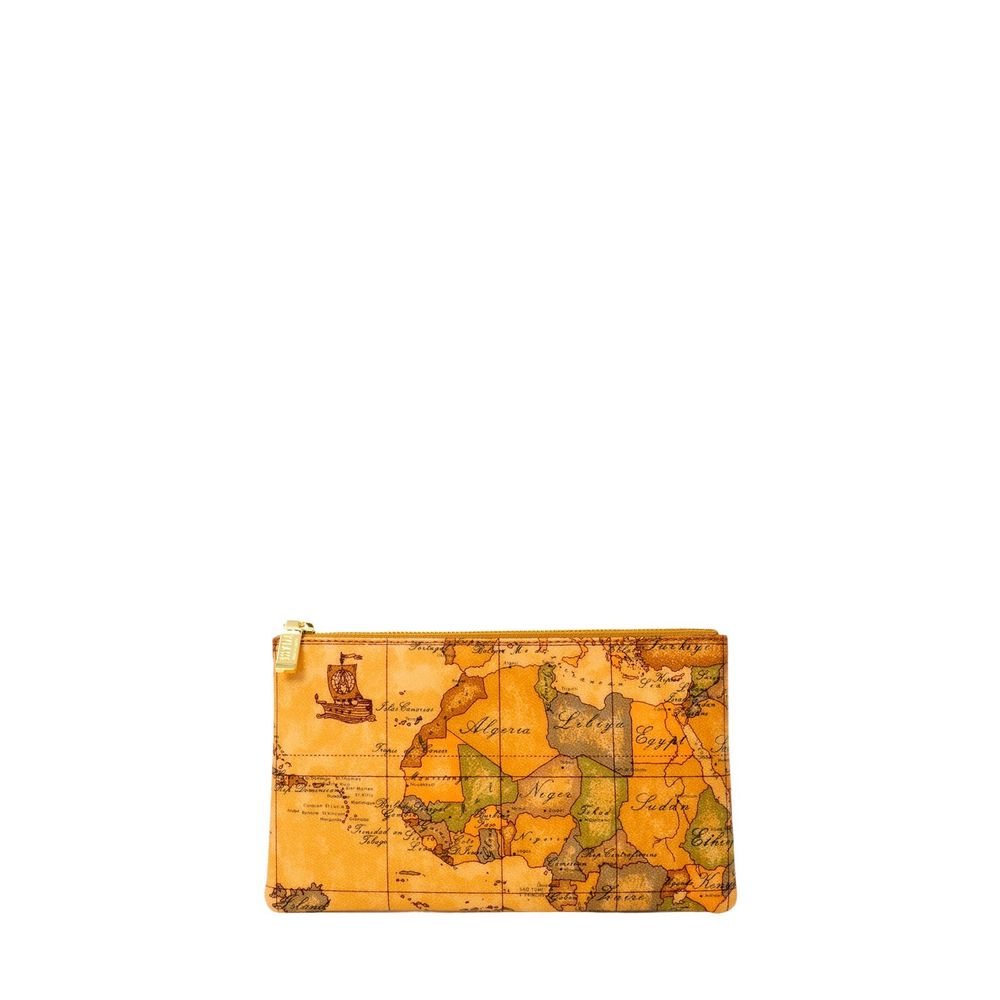 Brown Polyethylene Clutch Bag
