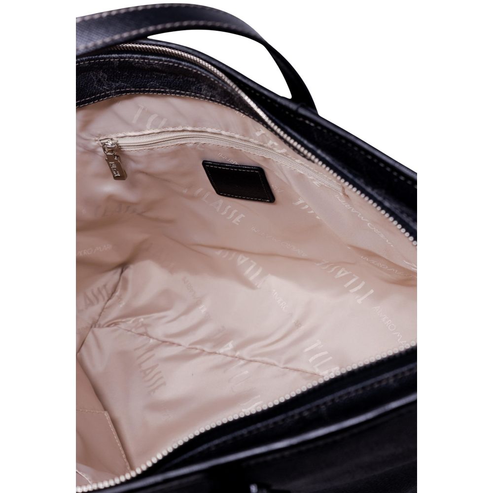 Black Polyester Handbag