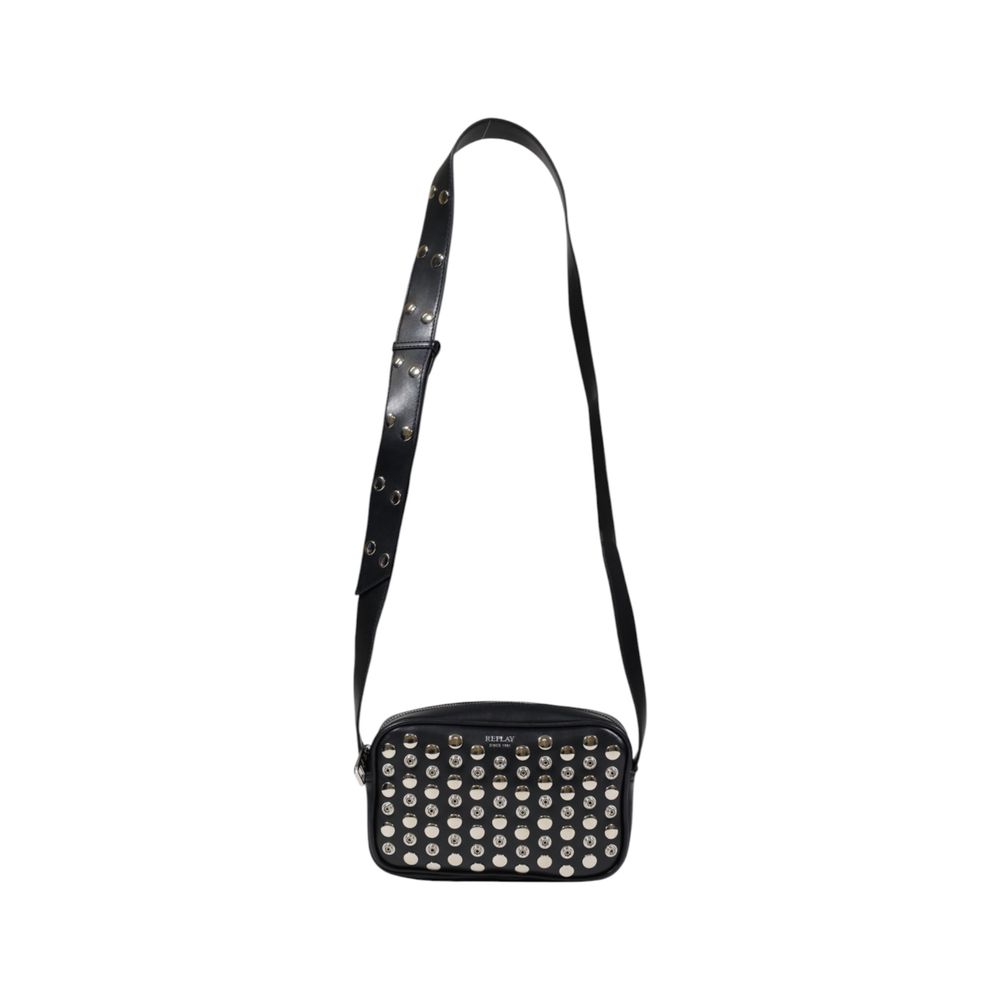 Black Polyester Handbag